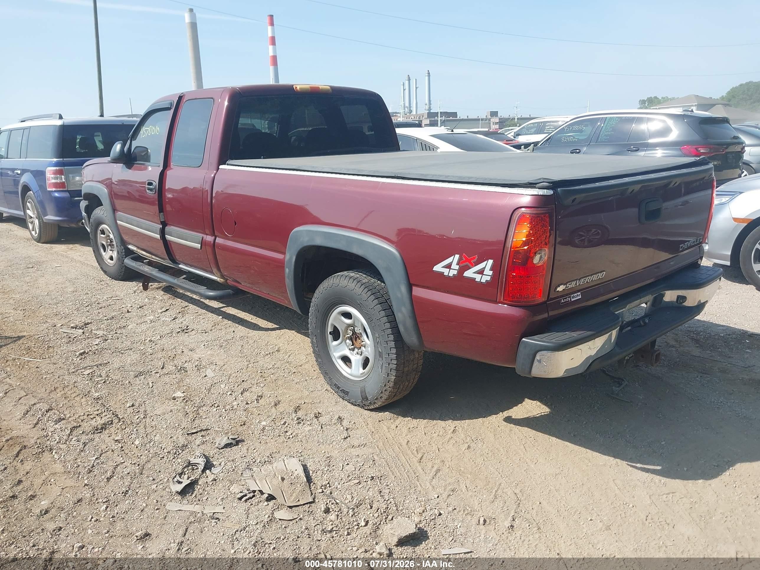 2003 Chevrolet Silverado 1500 Ls Темно-бордовый vin: 1GCEK19T83E231030