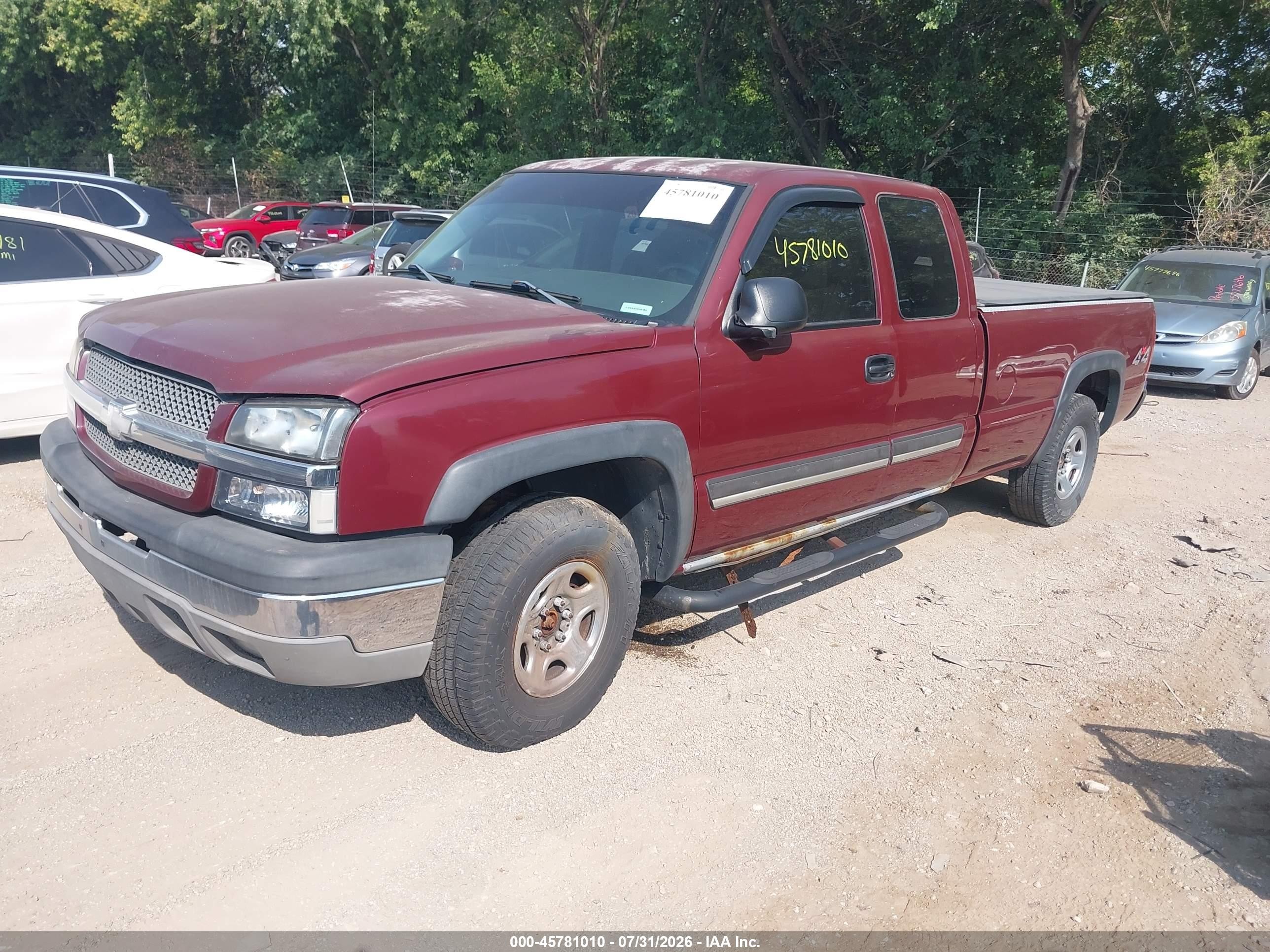 2003 Chevrolet Silverado 1500 Ls Темно-бордовый vin: 1GCEK19T83E231030