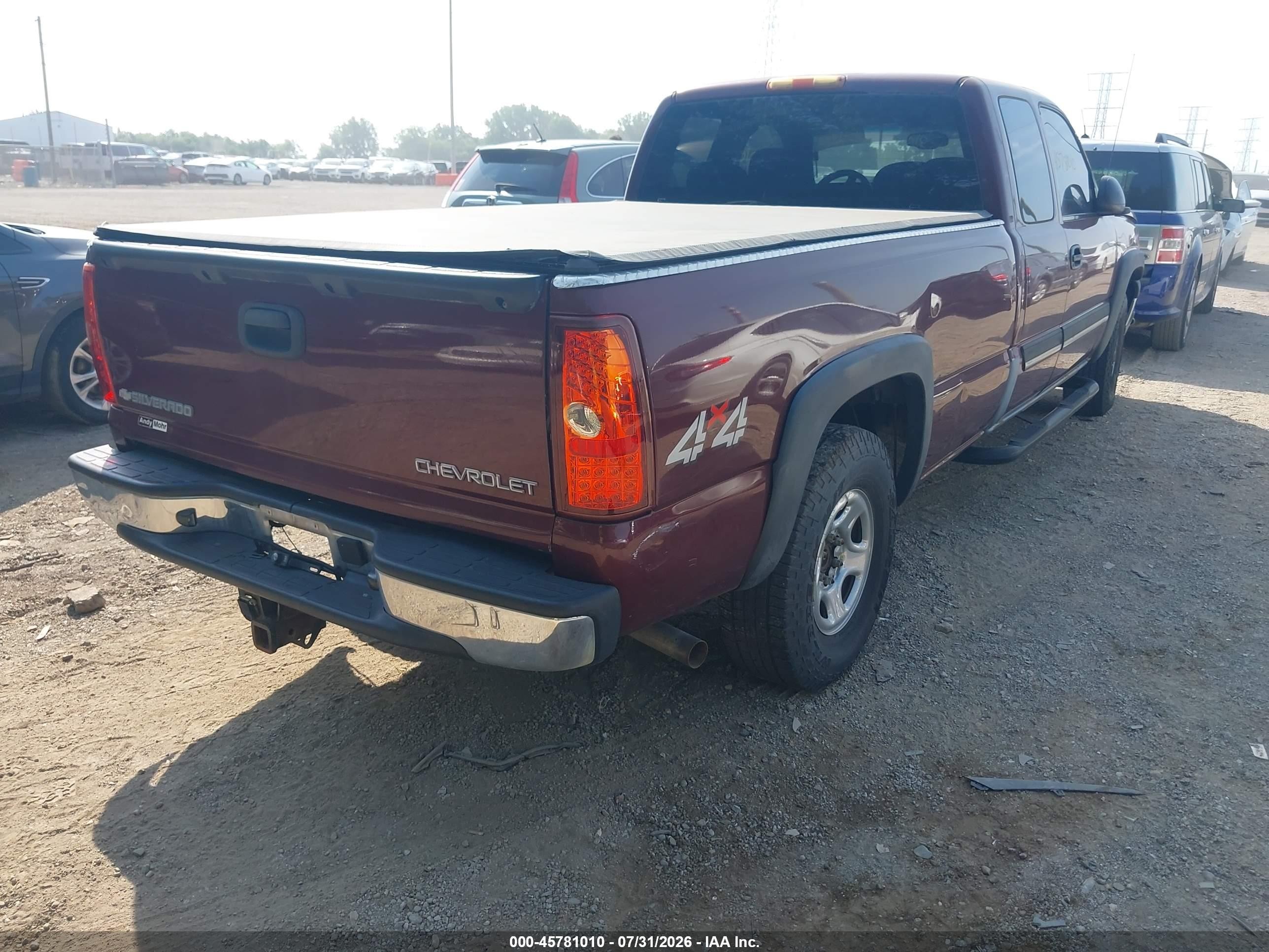 2003 Chevrolet Silverado 1500 Ls Темно-бордовый vin: 1GCEK19T83E231030
