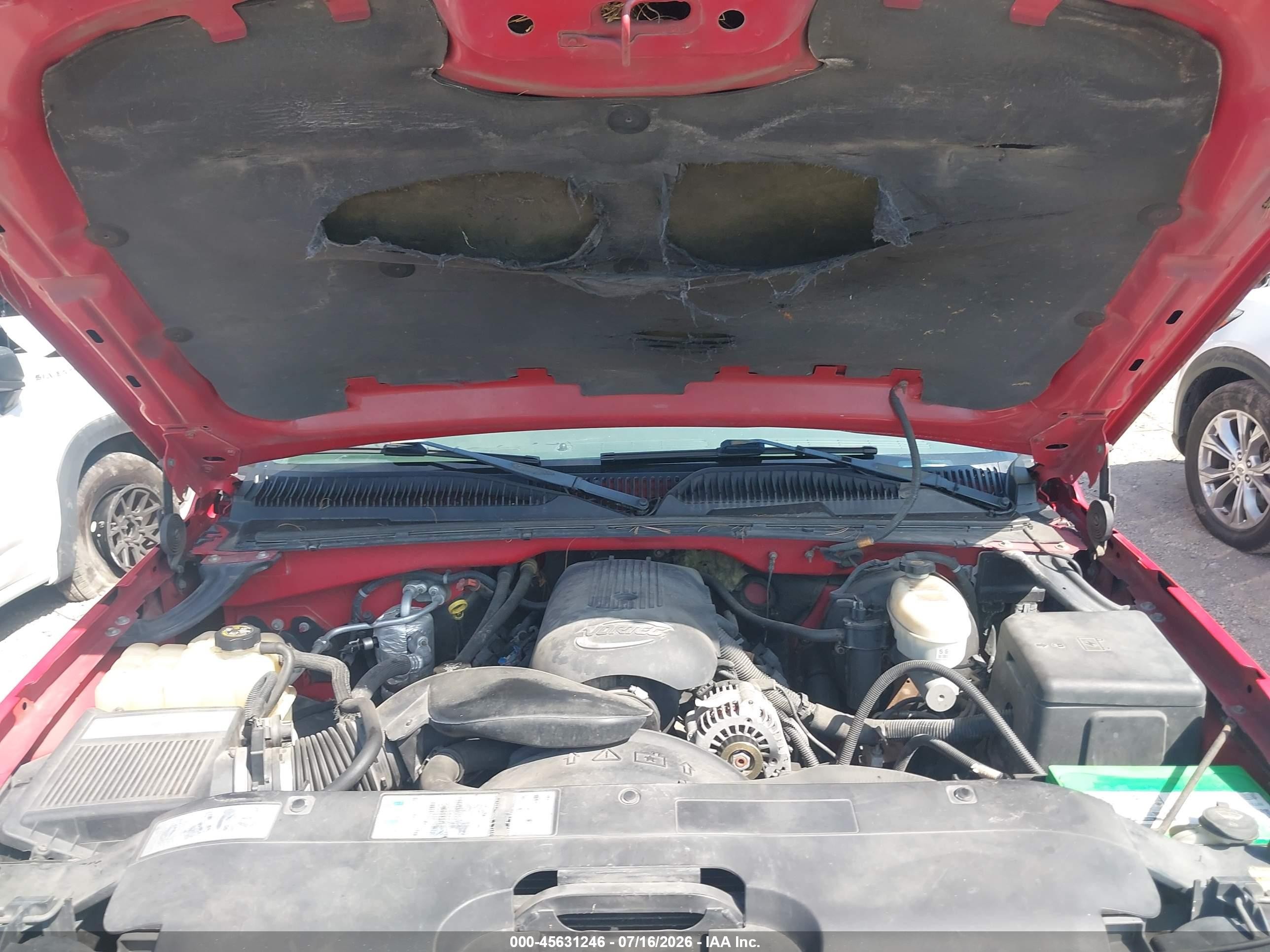 2003 Chevrolet Silverado 1500 Ls Red vin: 1GCEK19T83Z154281