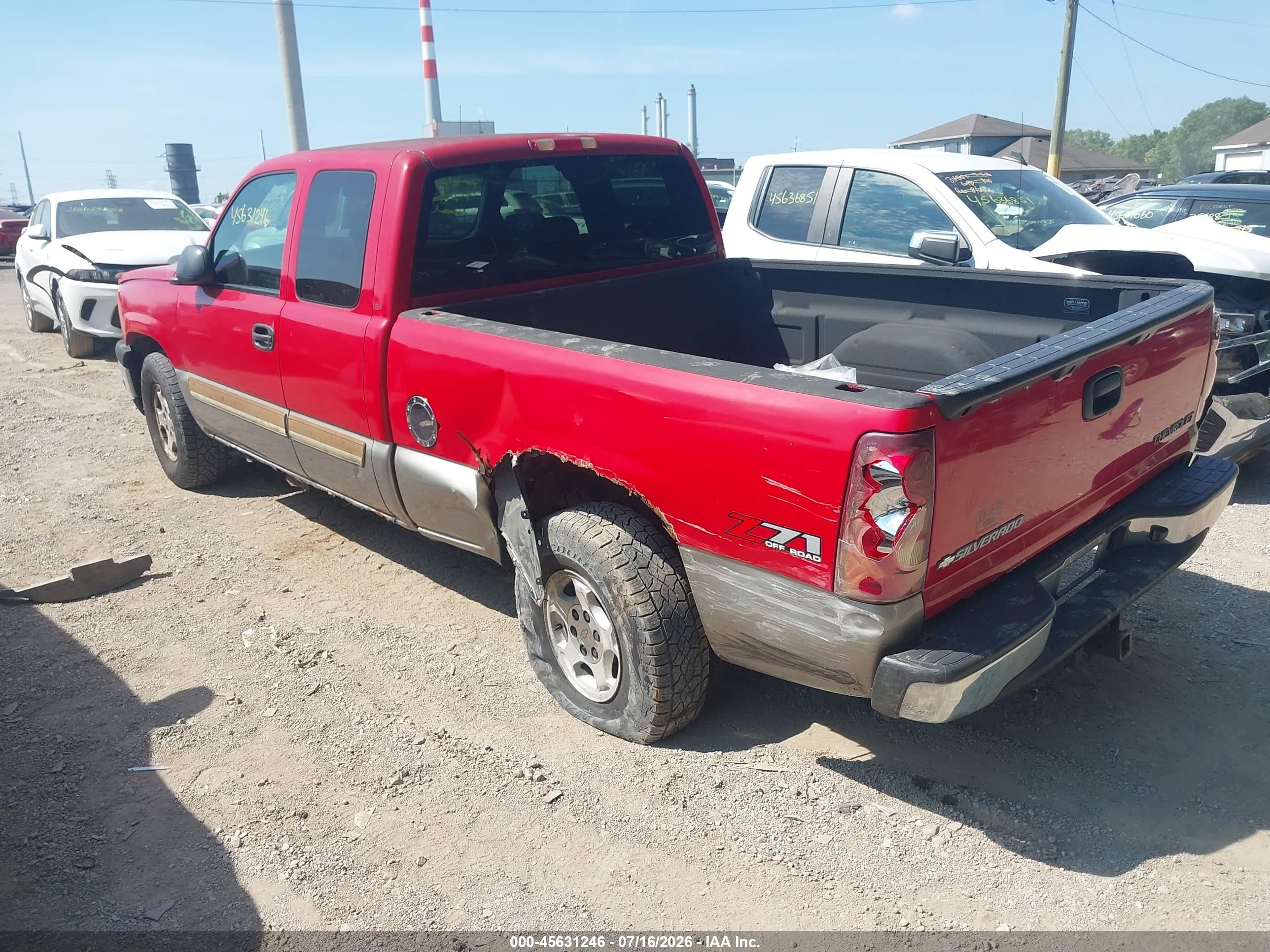 2003 Chevrolet Silverado 1500 Ls Red vin: 1GCEK19T83Z154281