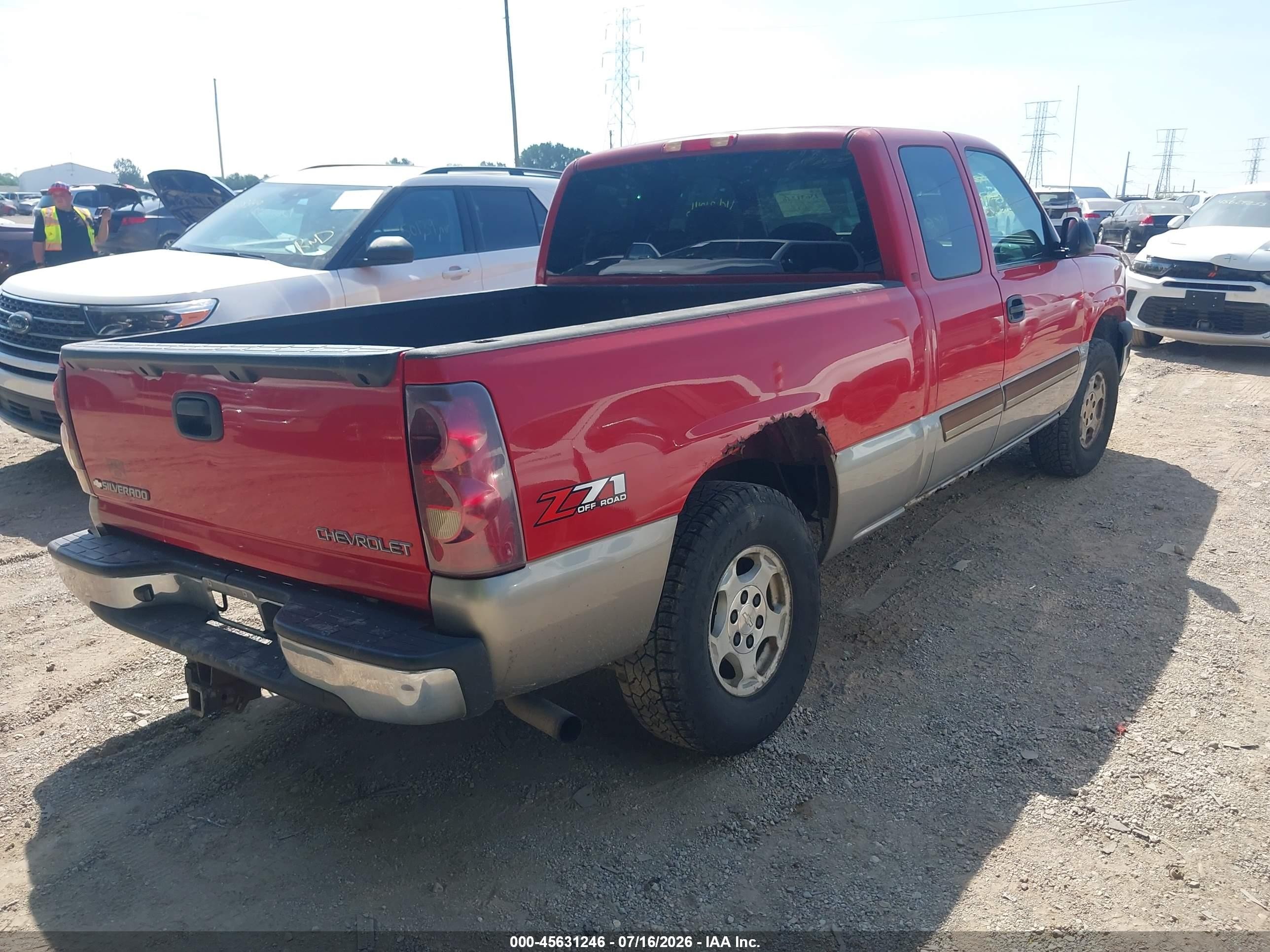 2003 Chevrolet Silverado 1500 Ls Red vin: 1GCEK19T83Z154281