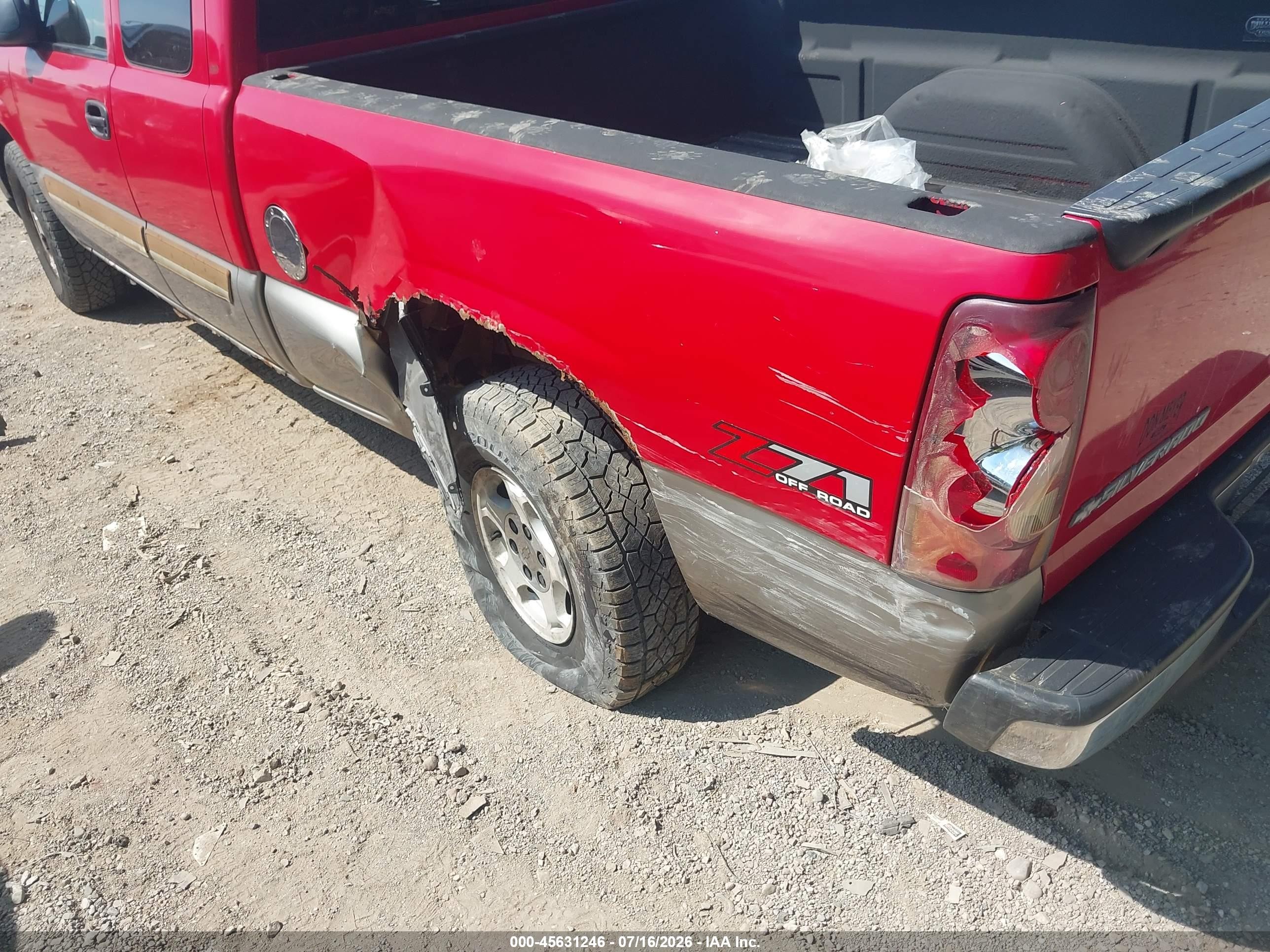 2003 Chevrolet Silverado 1500 Ls Red vin: 1GCEK19T83Z154281