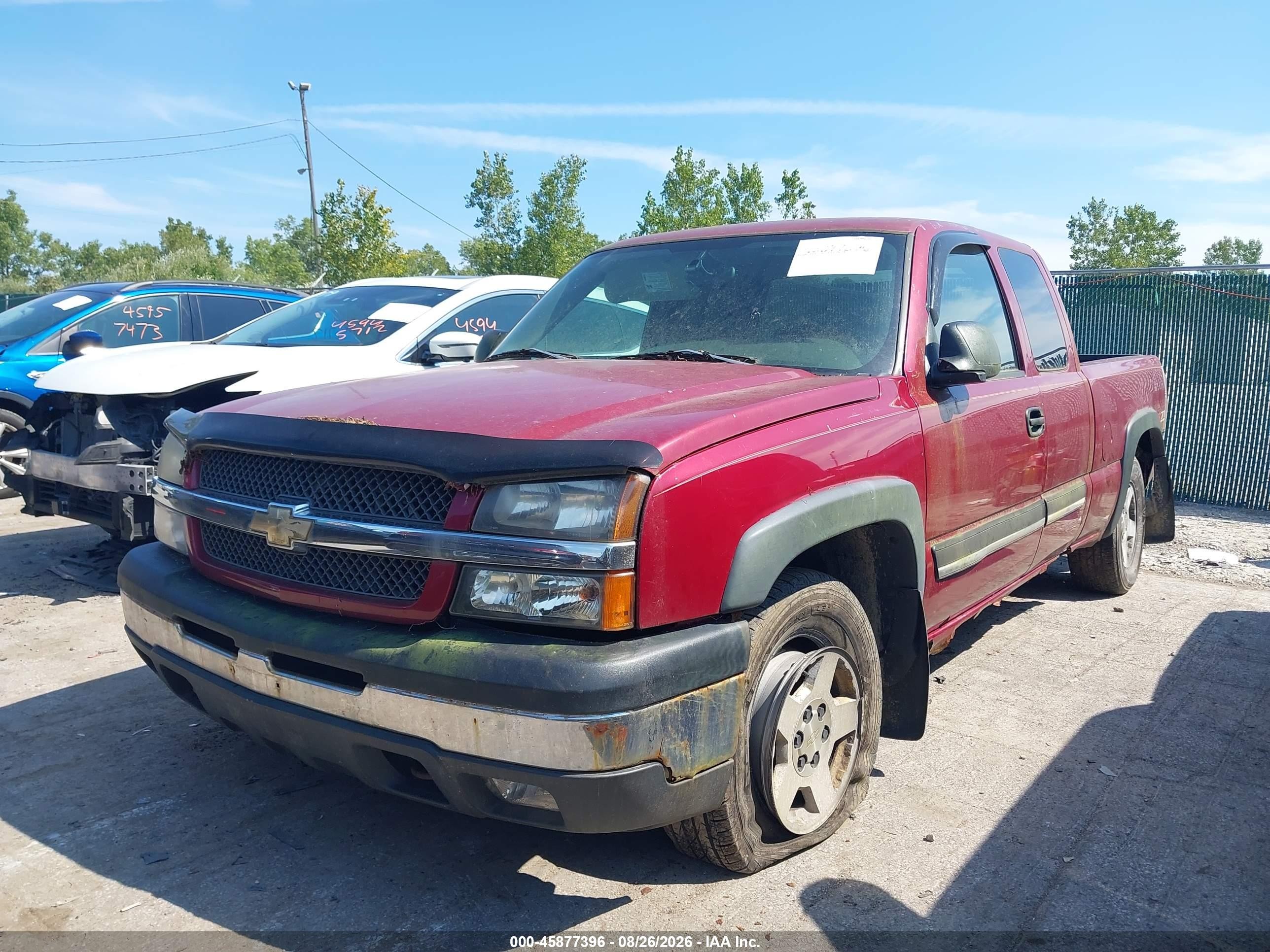 2004 Chevrolet Silverado 1500 Z71 Red vin: 1GCEK19T84E270993