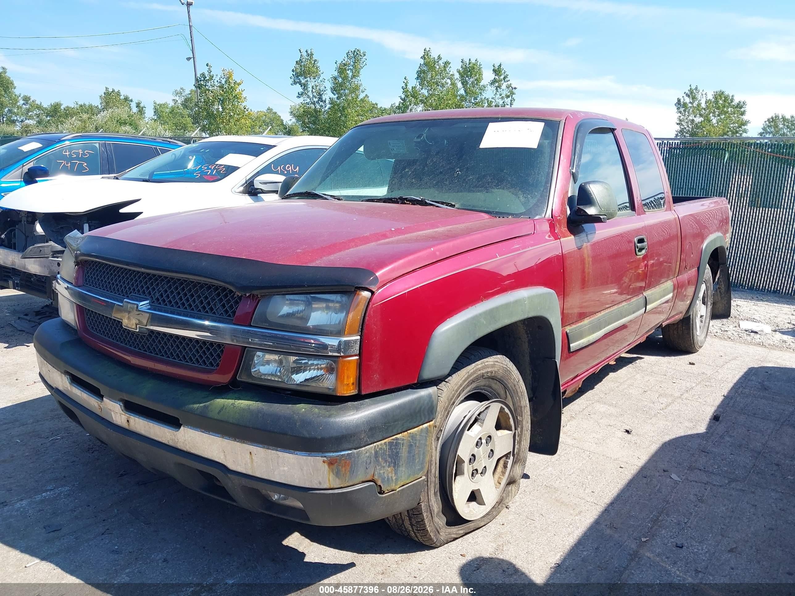 2004 Chevrolet Silverado 1500 Z71 Red vin: 1GCEK19T84E270993