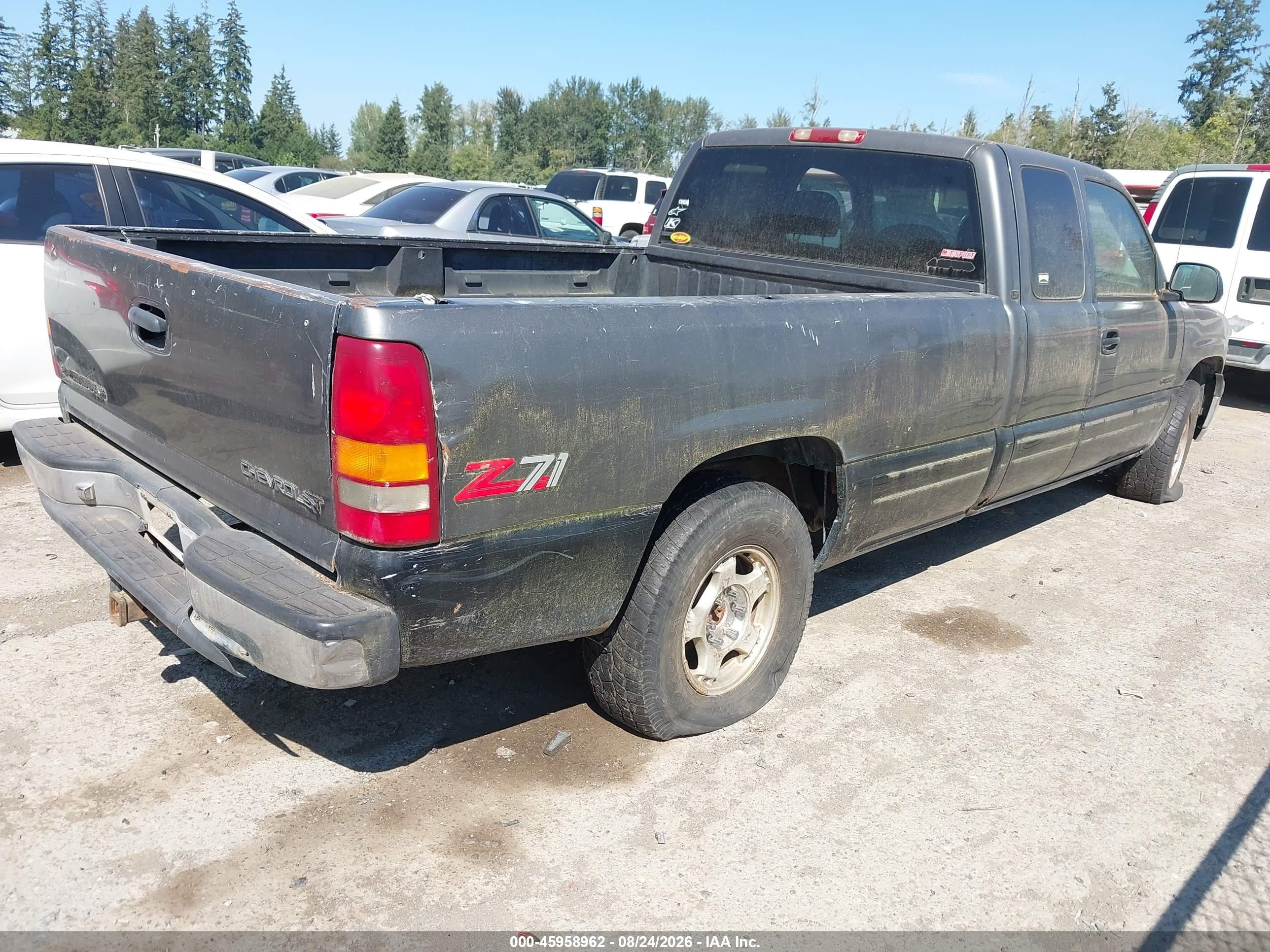 1999 Chevrolet Silverado 1500 Ls/lt Black vin: 1GCEK19T8XE174754