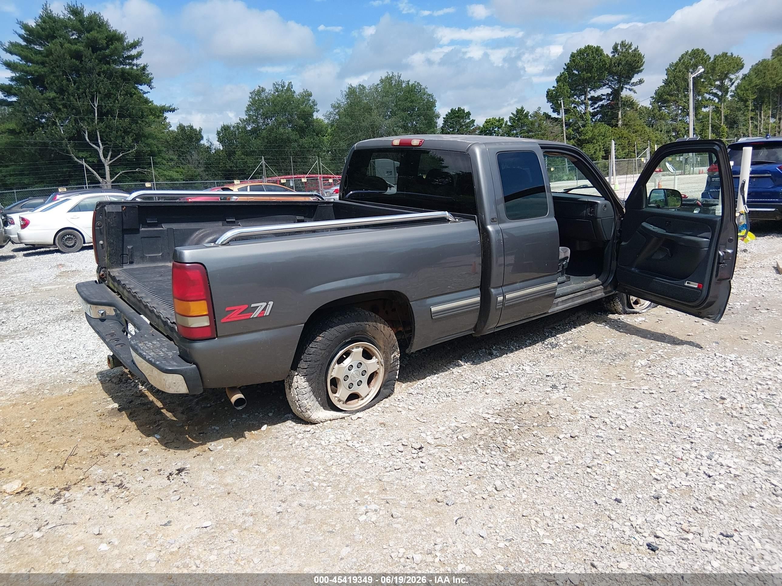 1999 Chevrolet Silverado 1500 Ls Gray vin: 1GCEK19T8XE236766