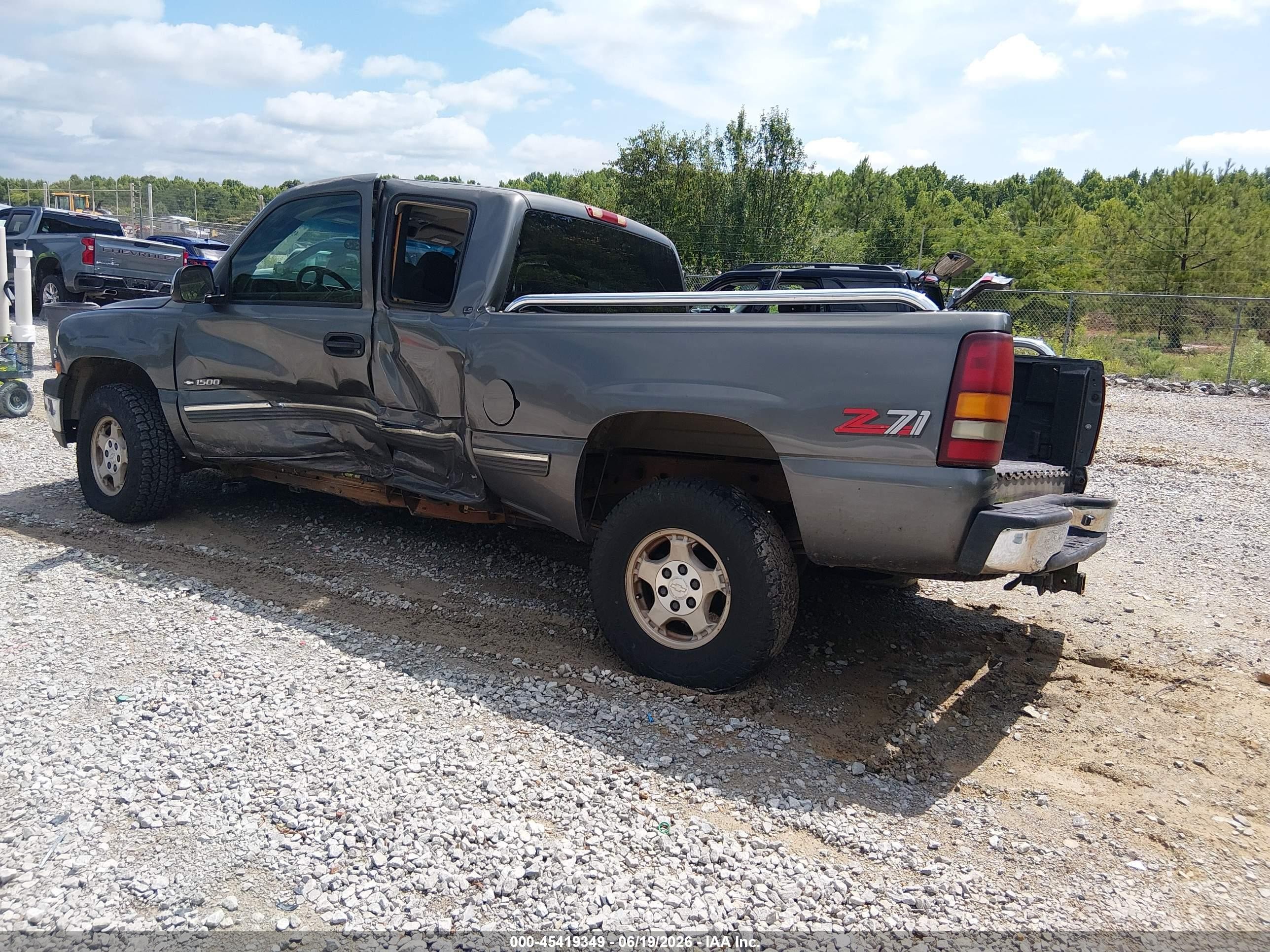 1999 Chevrolet Silverado 1500 Ls Gray vin: 1GCEK19T8XE236766