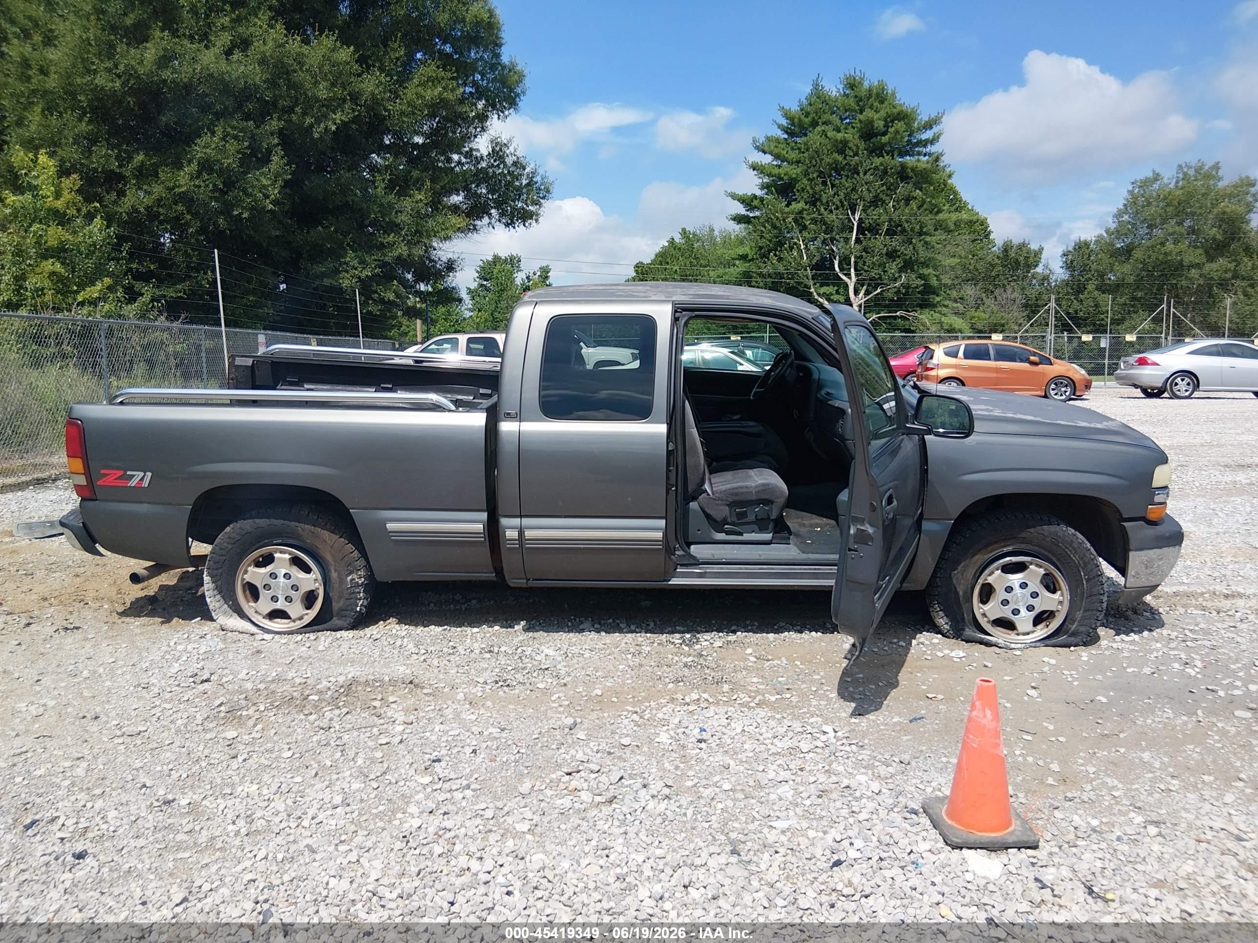 1999 Chevrolet Silverado 1500 Ls Gray vin: 1GCEK19T8XE236766