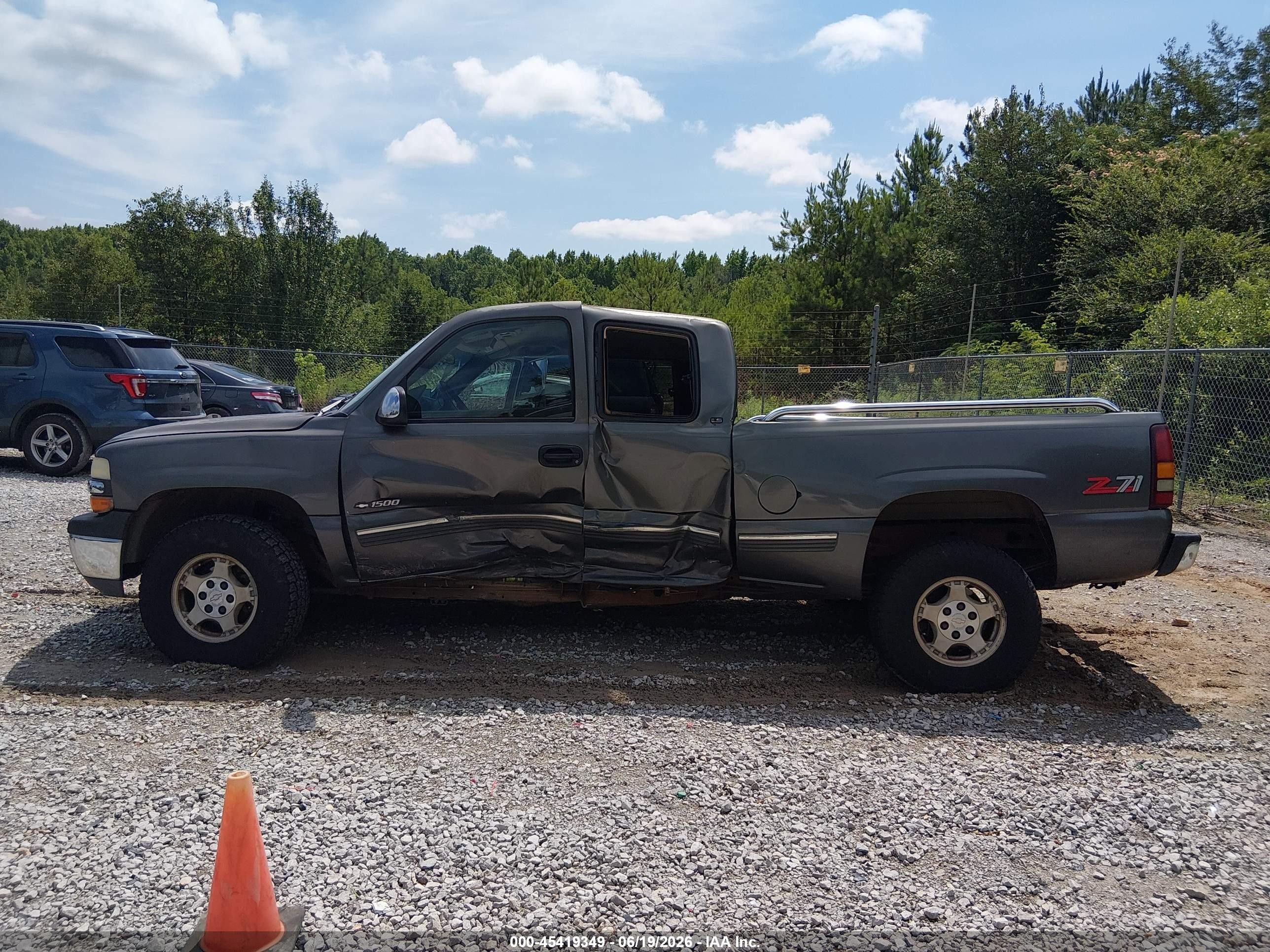 1999 Chevrolet Silverado 1500 Ls Gray vin: 1GCEK19T8XE236766