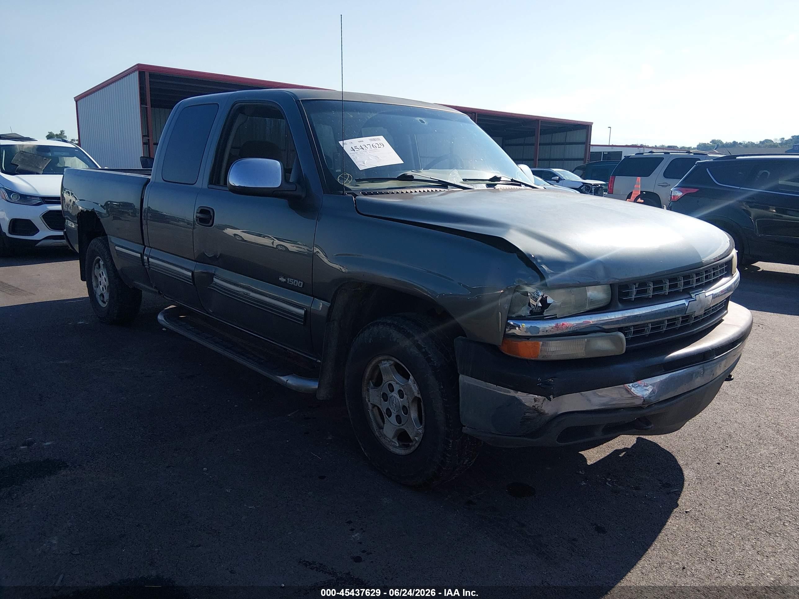 2000 Chevrolet Silverado 1500 Ls Silver vin: 1GCEK19T8YE317090
