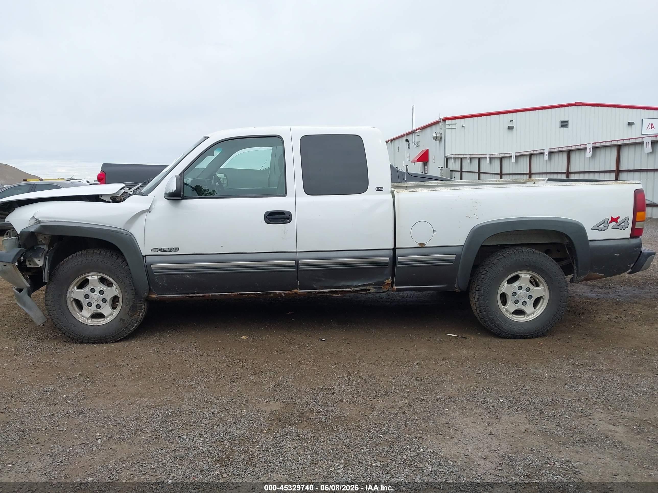 2000 Chevrolet Silverado 1500 Ls White vin: 1GCEK19T8YZ220562