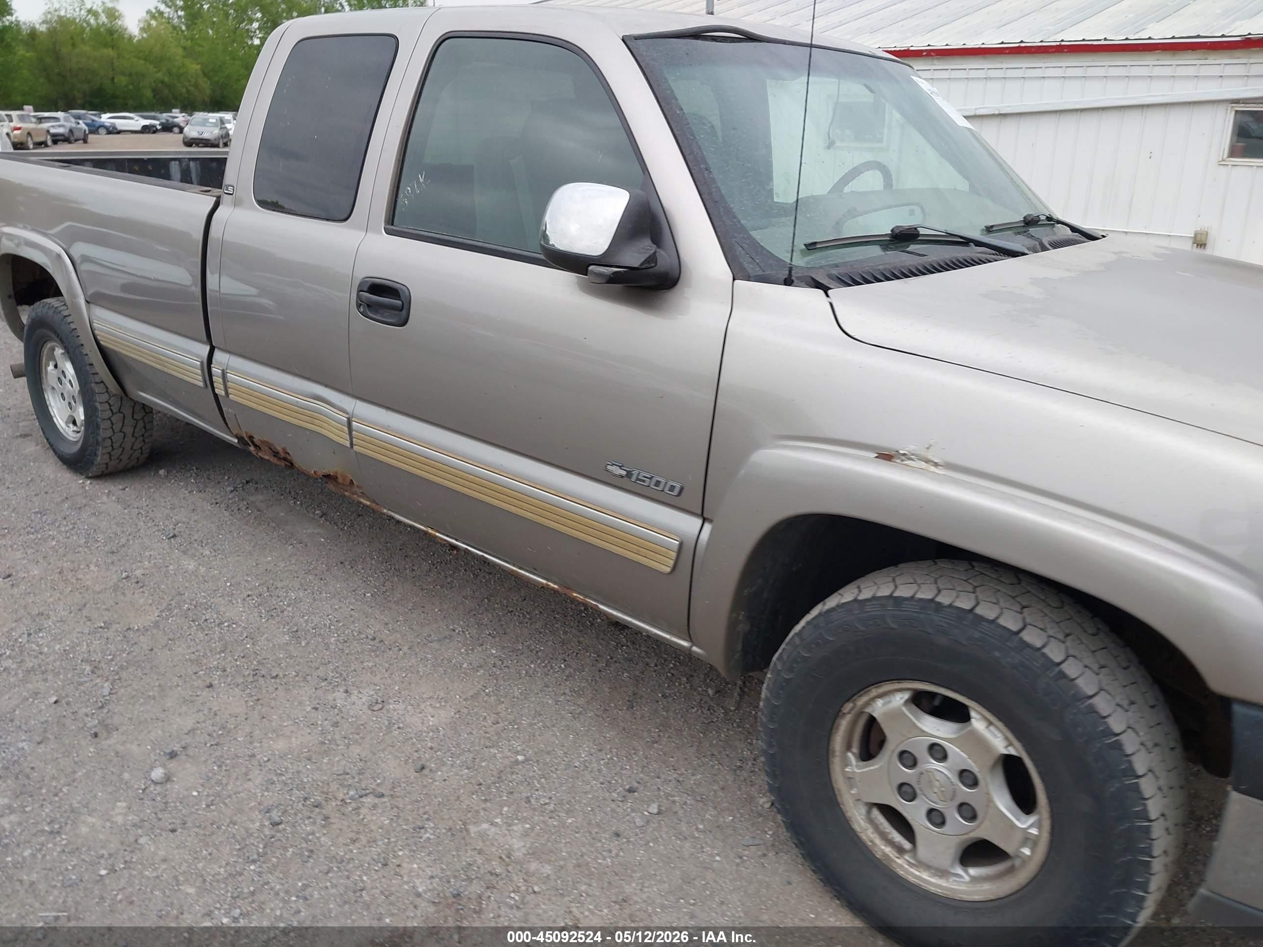 2001 Chevrolet Silverado 1500 Ls Желто-коричневый vin: 1GCEK19T91E130799