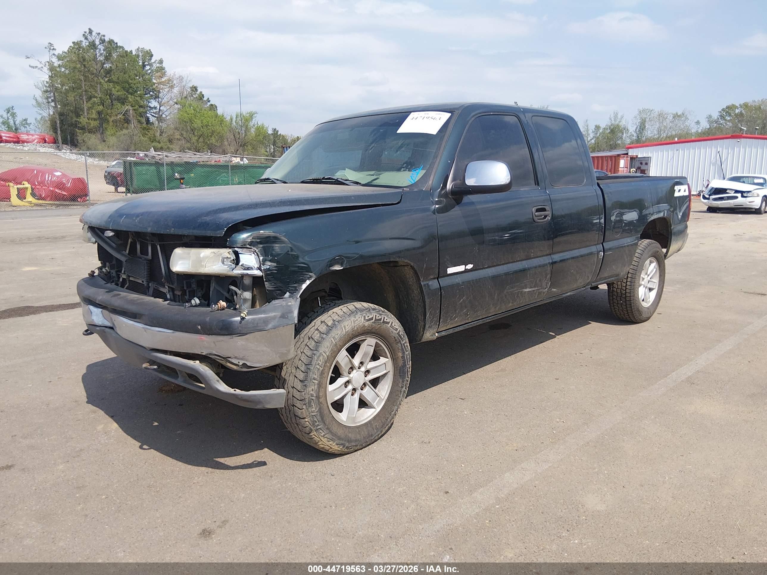 2001 Chevrolet Silverado 1500 Ls Green vin: 1GCEK19T91E132939
