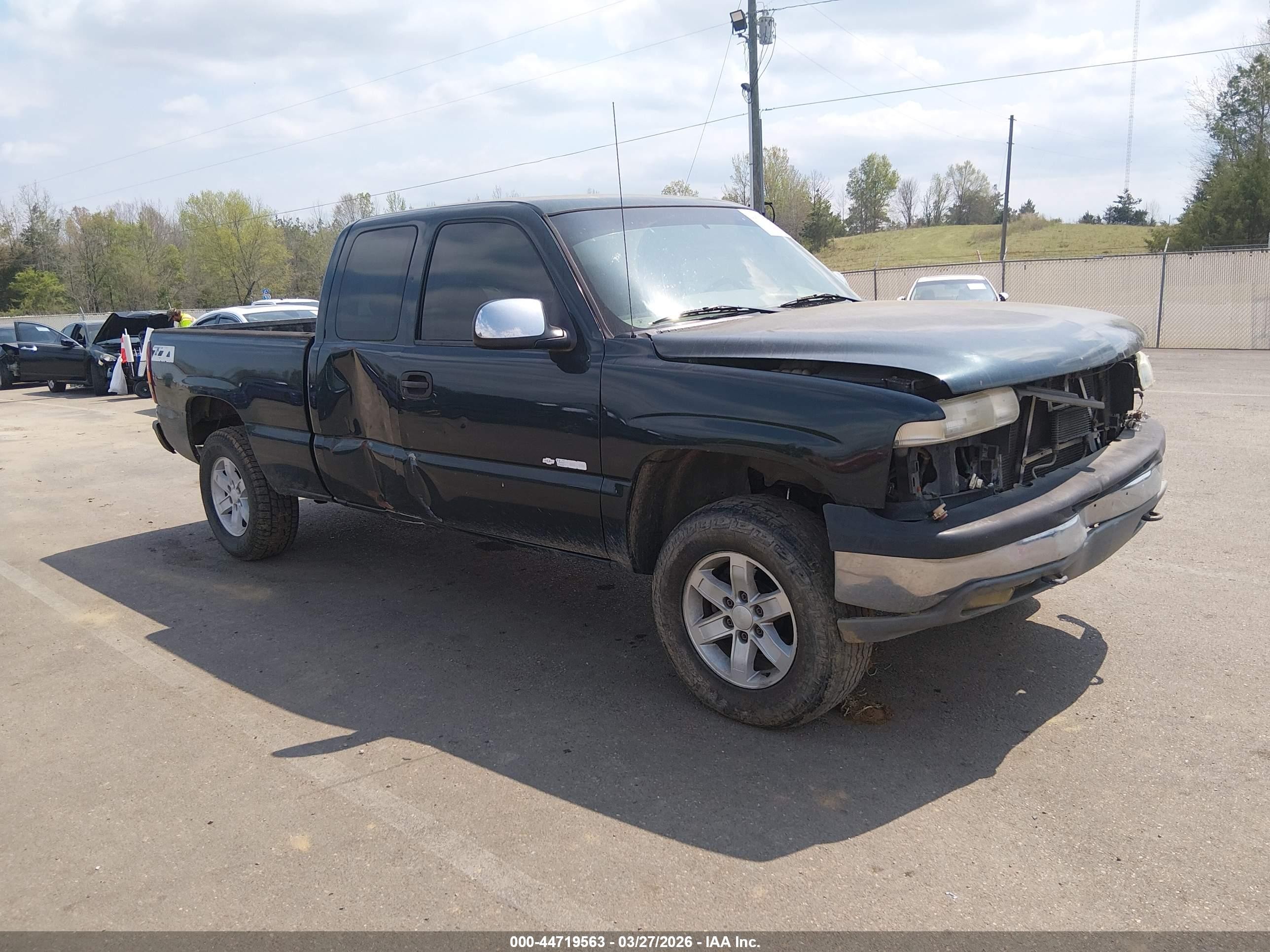 2001 Chevrolet Silverado 1500 Ls Green vin: 1GCEK19T91E132939