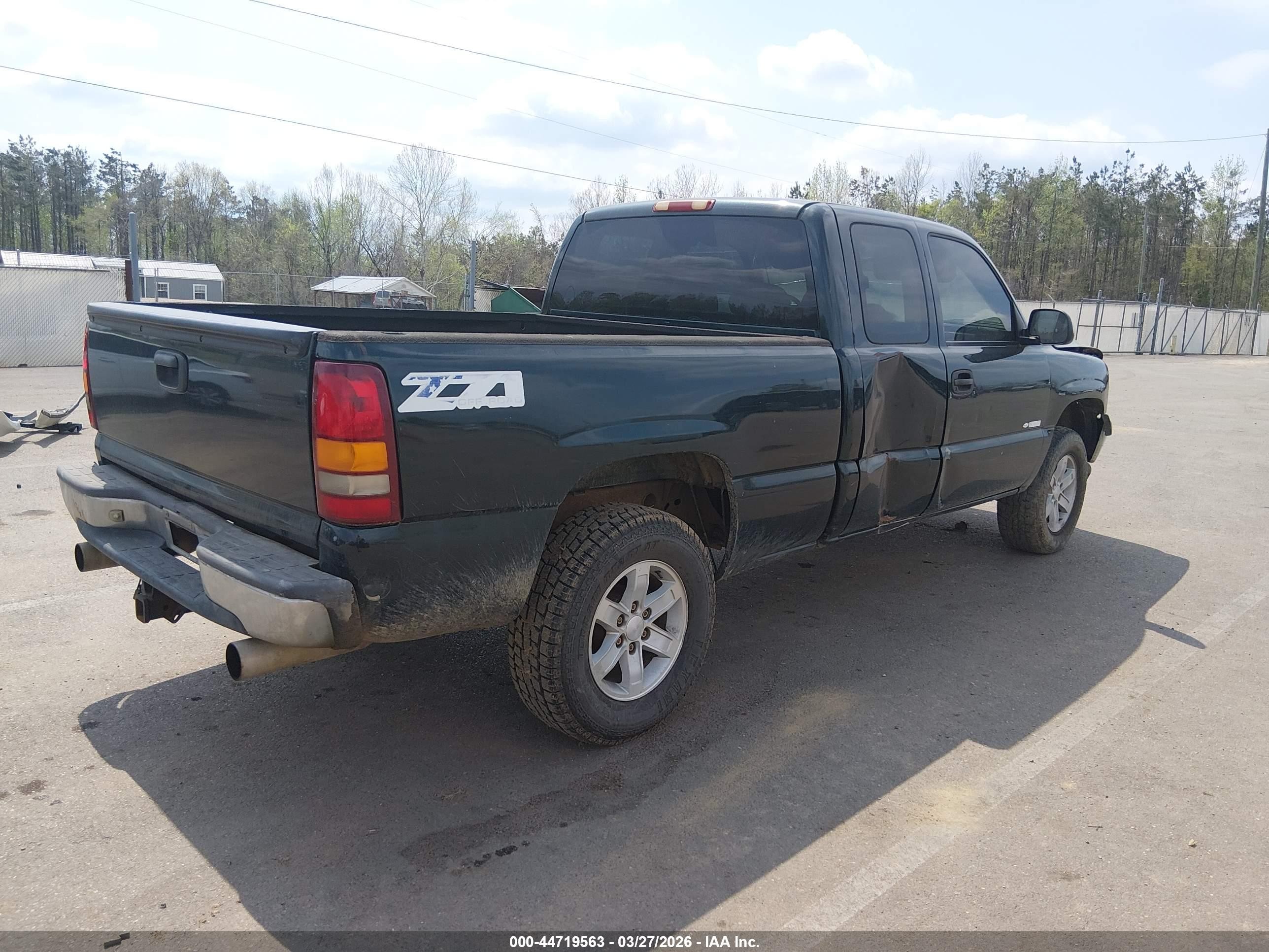 2001 Chevrolet Silverado 1500 Ls Green vin: 1GCEK19T91E132939