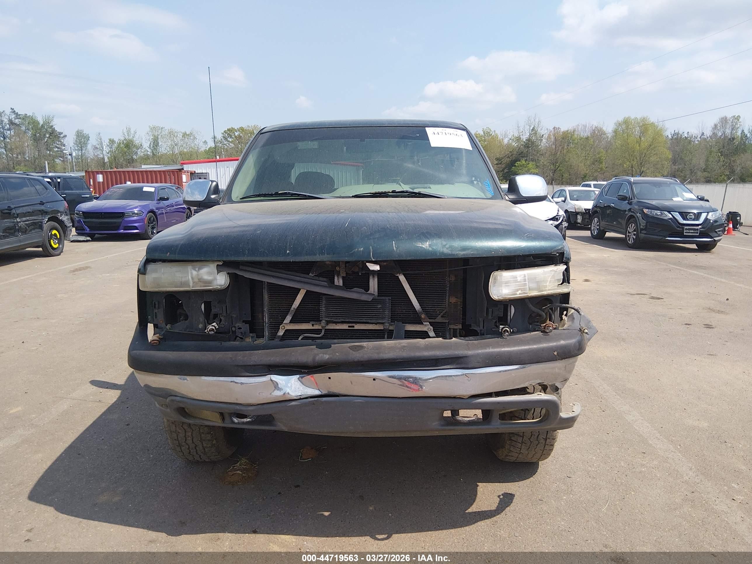2001 Chevrolet Silverado 1500 Ls Green vin: 1GCEK19T91E132939