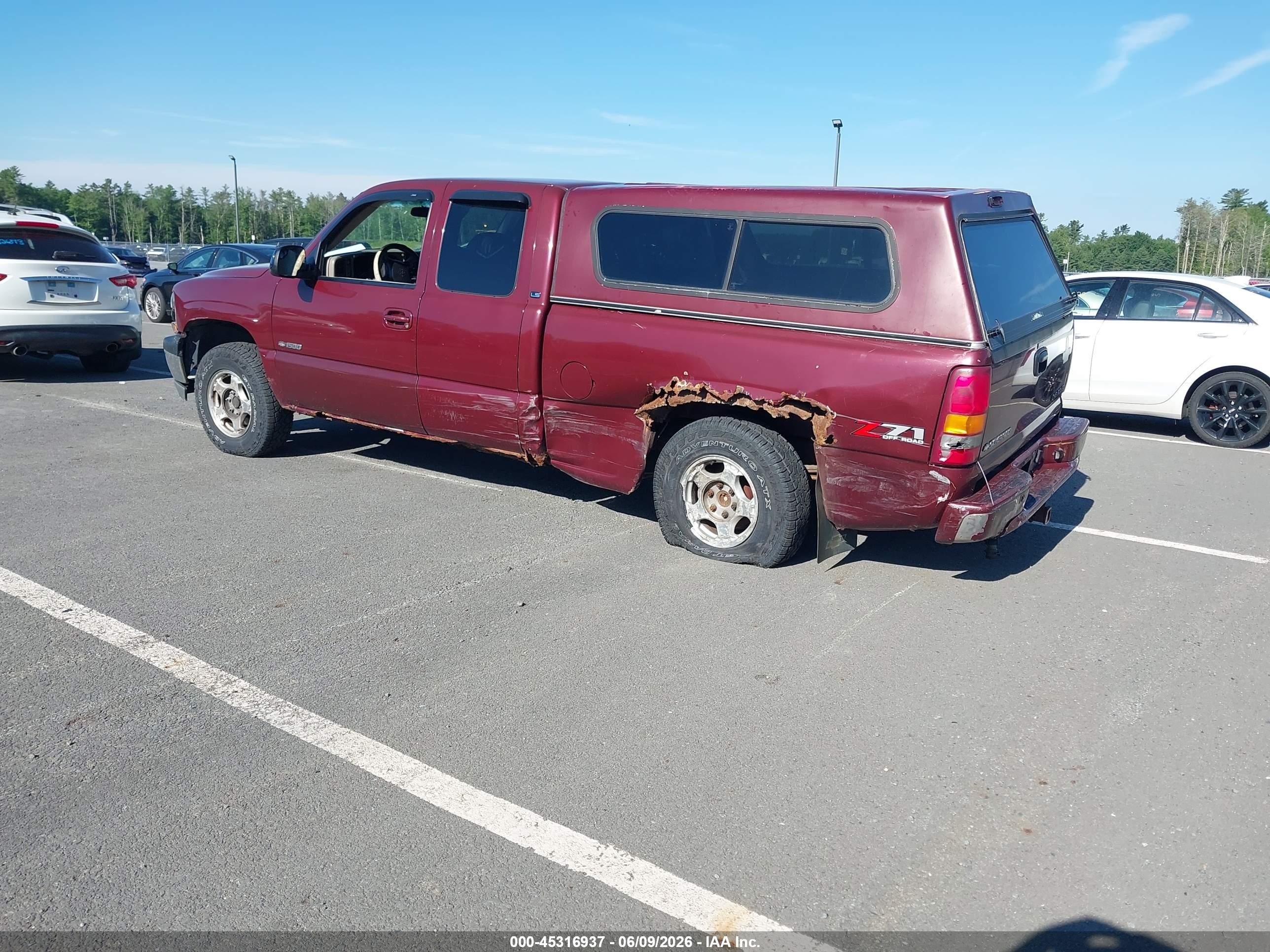 2001 Chevrolet Silverado 1500 Ls Red vin: 1GCEK19T91Z111646