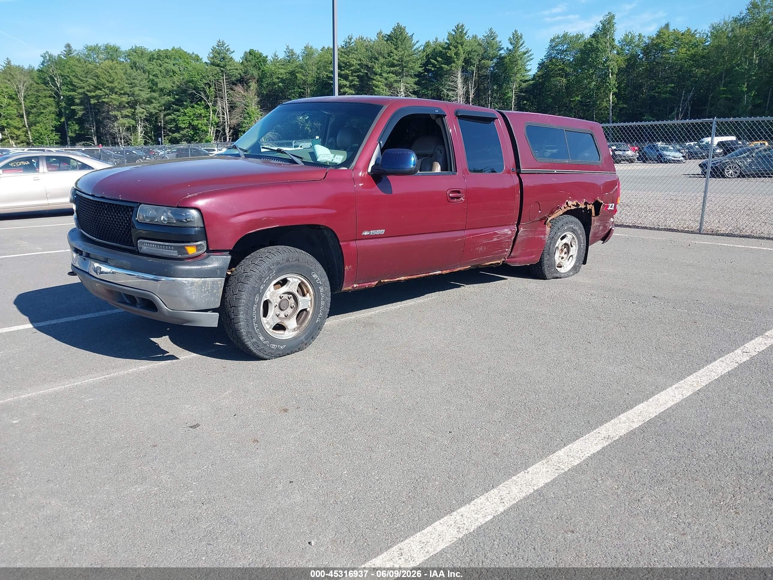 2001 Chevrolet Silverado 1500 Ls Red vin: 1GCEK19T91Z111646