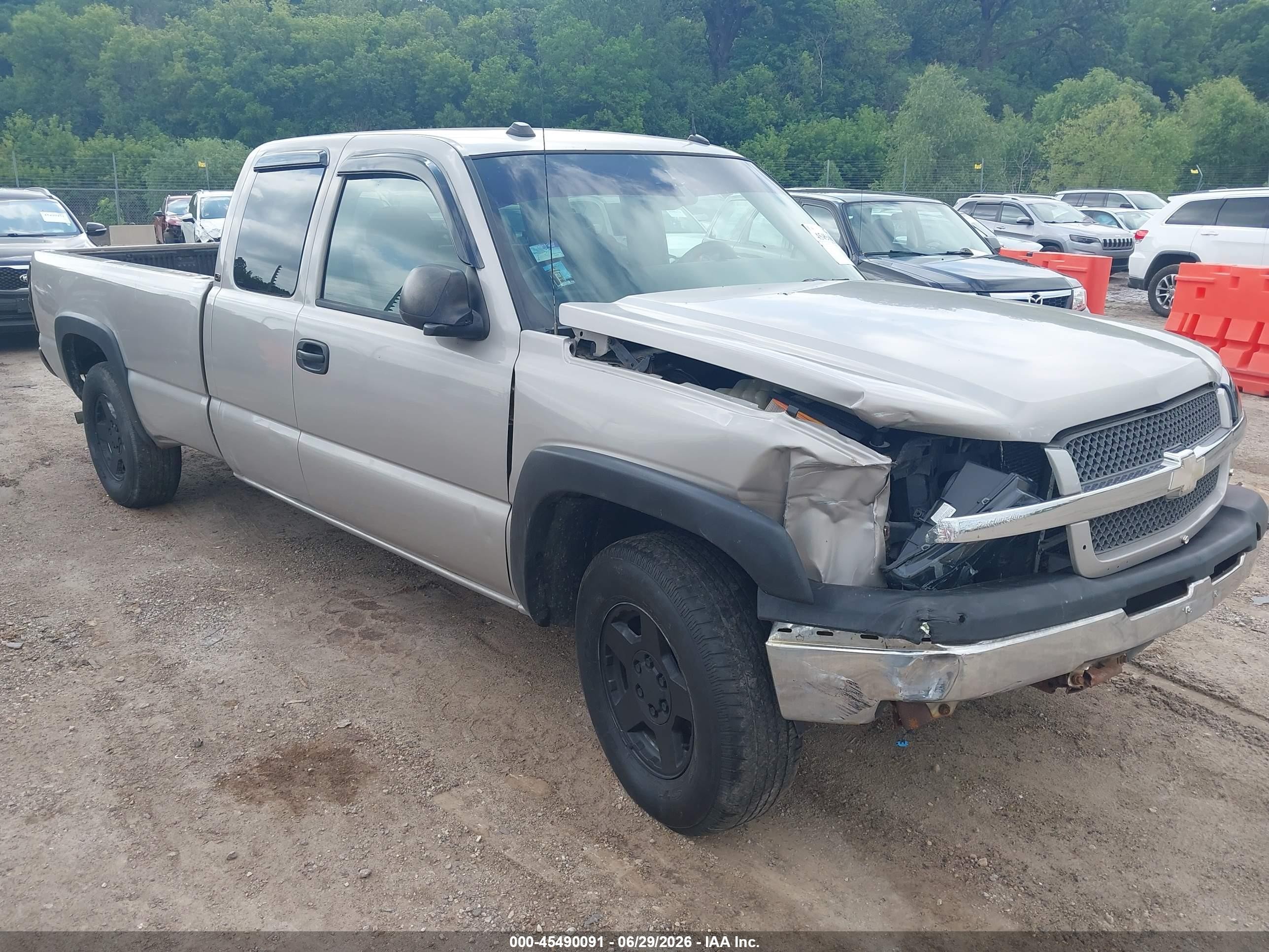 2004 Chevrolet Silverado 1500 Lt Silver vin: 1GCEK19T94E213153