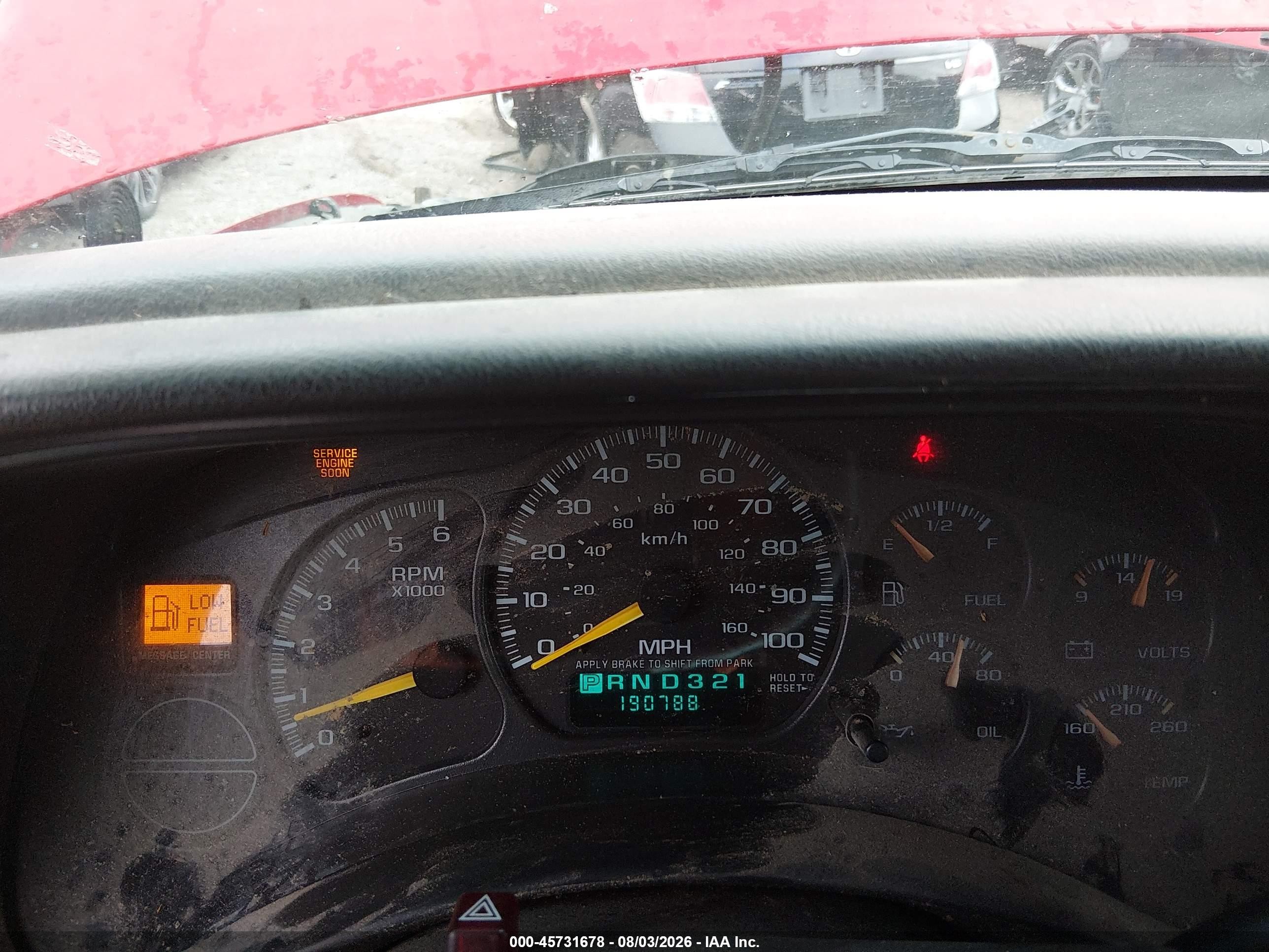 2001 Chevrolet Silverado 1500 Ls Red vin: 1GCEK19TX1E244763