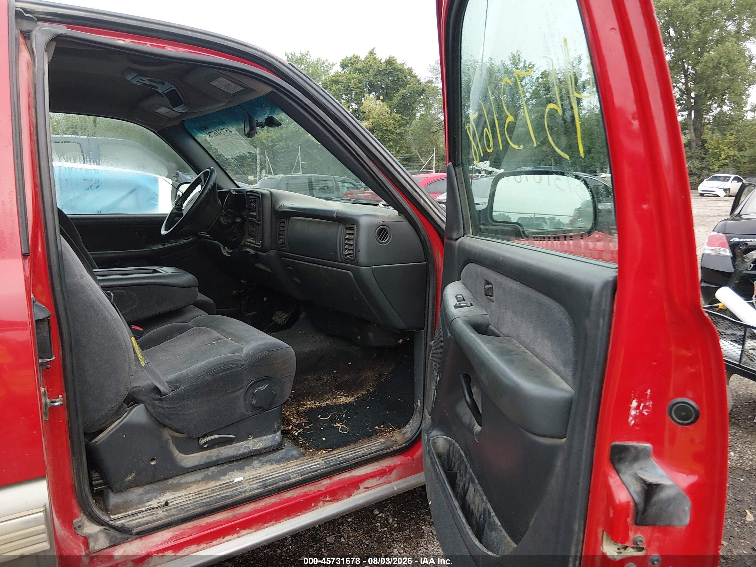 2001 Chevrolet Silverado 1500 Ls Red vin: 1GCEK19TX1E244763