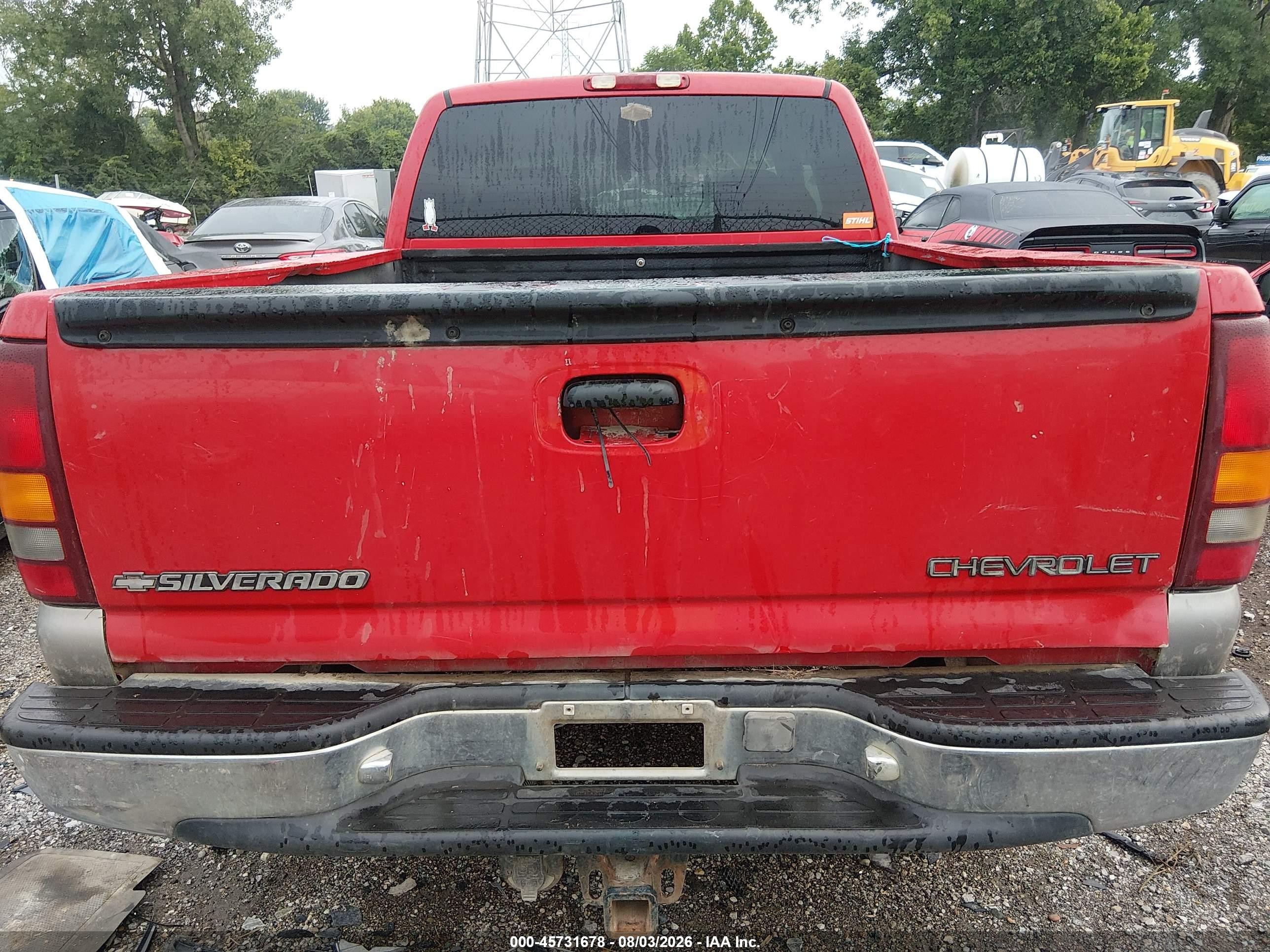 2001 Chevrolet Silverado 1500 Ls Red vin: 1GCEK19TX1E244763