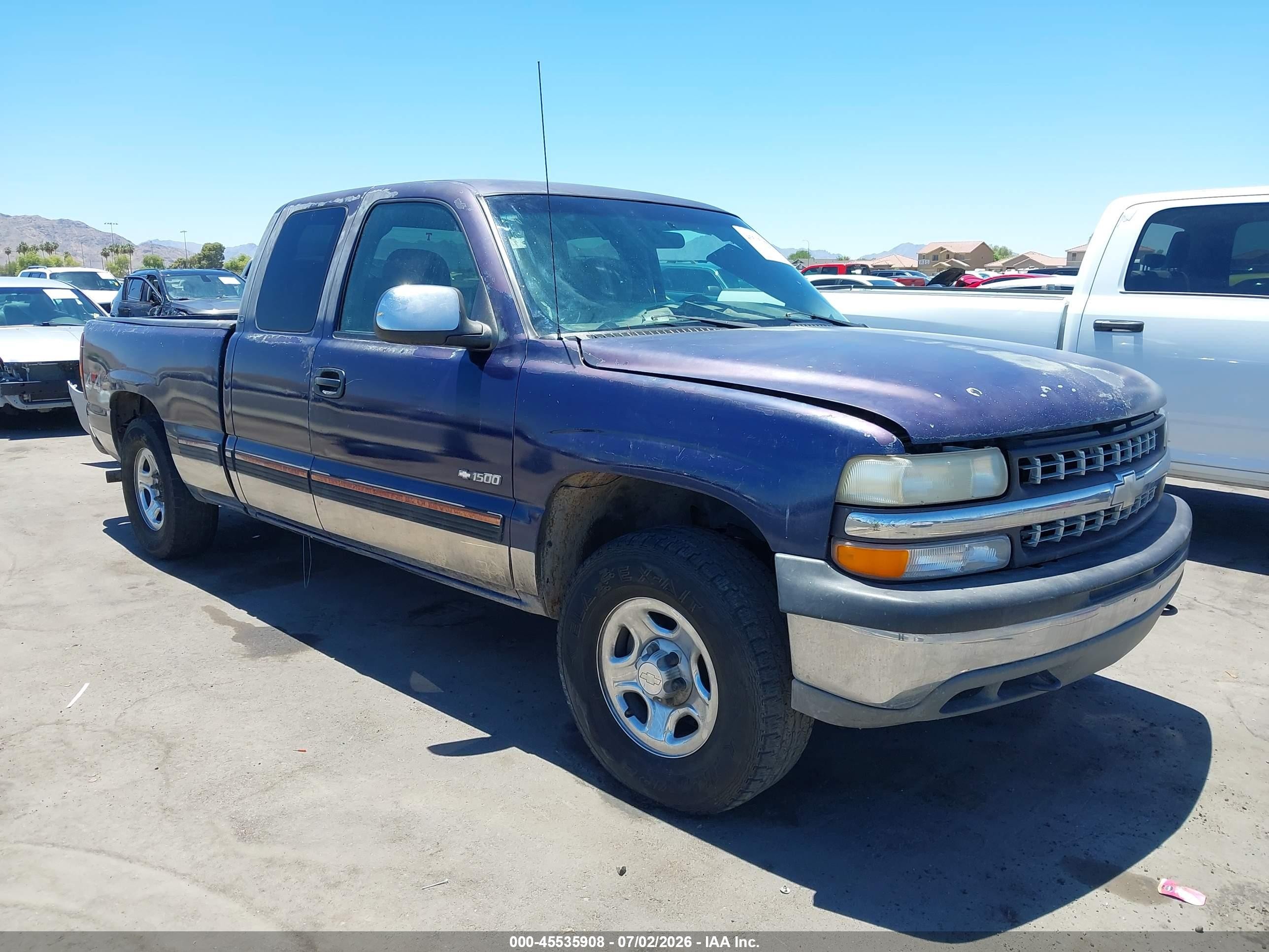 2001 Chevrolet Silverado 1500 Ls Purple vin: 1GCEK19TX1E297415