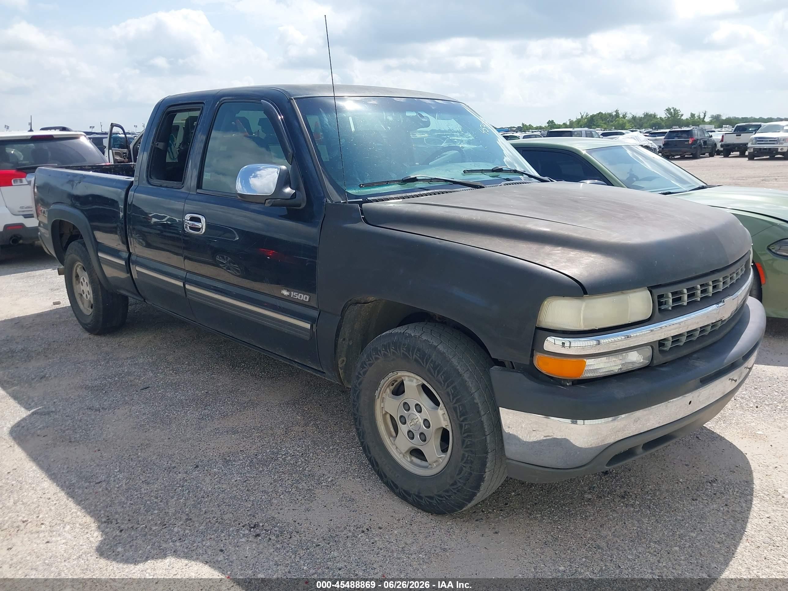 2001 Chevrolet Silverado 1500 Ls Black vin: 1GCEK19TX1Z130982