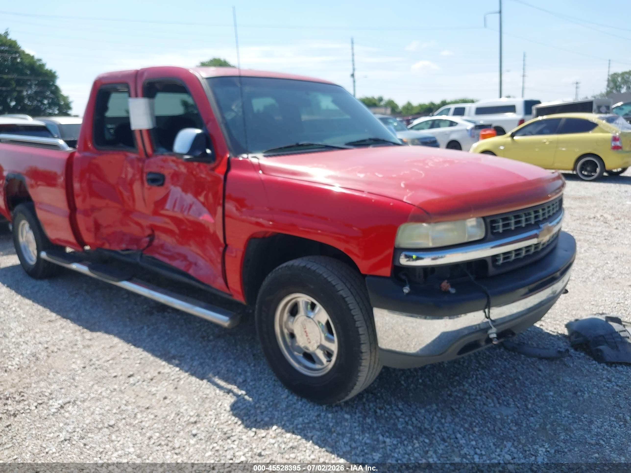 2002 Chevrolet Silverado 1500 Ls Красный vin: 1GCEK19TX2E158175