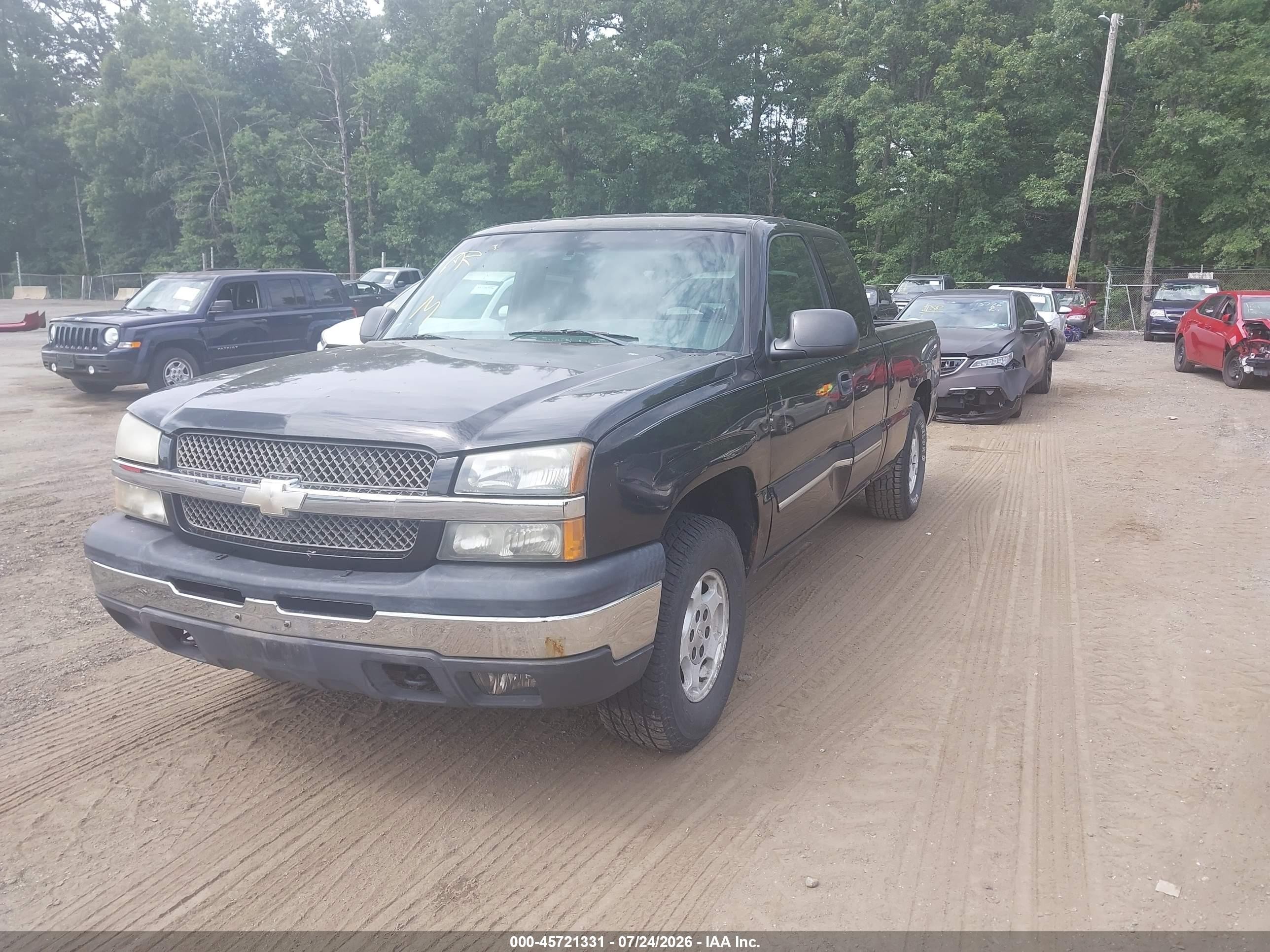 2003 Chevrolet Silverado 1500 Ls Black vin: 1GCEK19TX3E215539