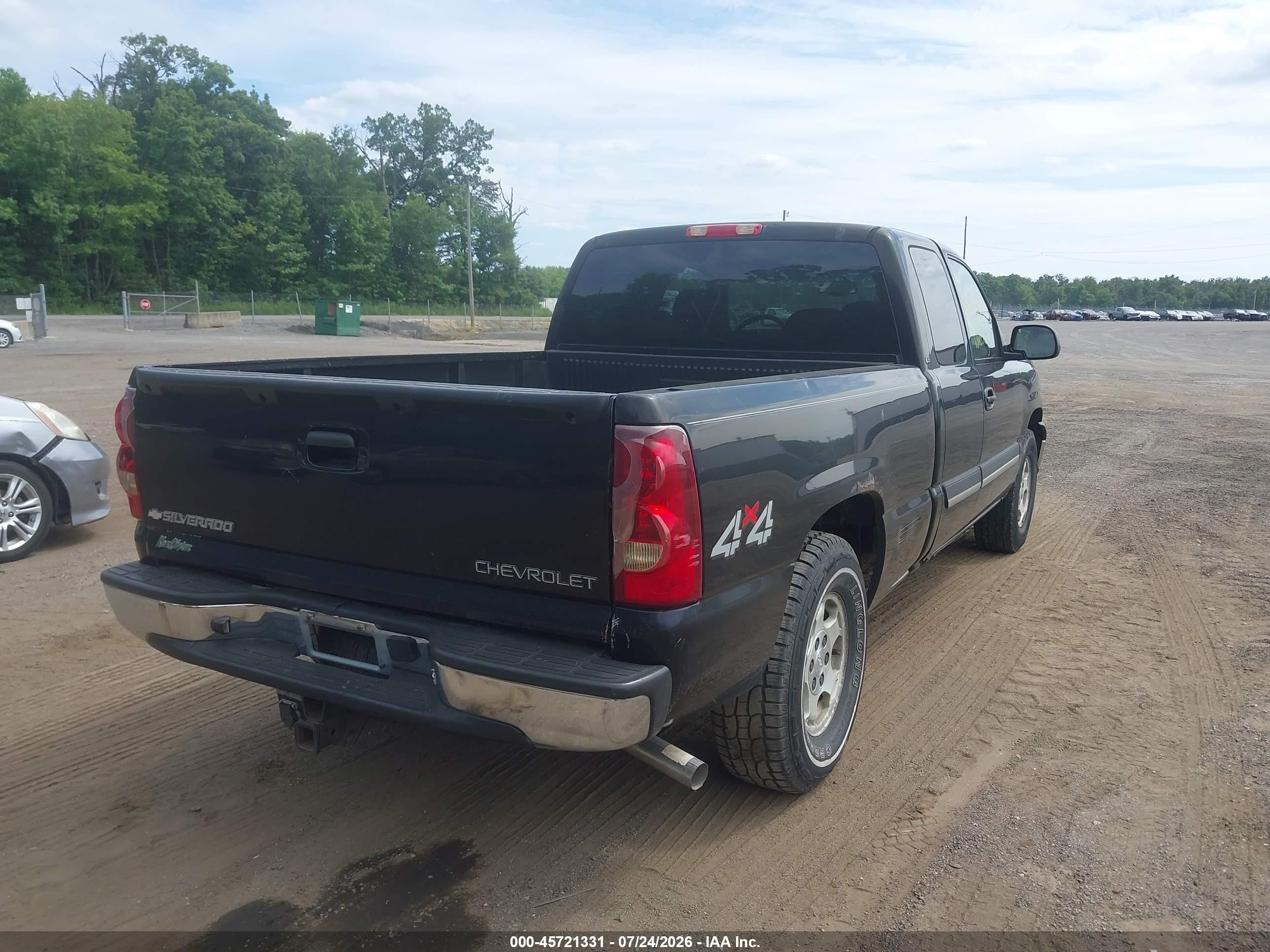 2003 Chevrolet Silverado 1500 Ls Black vin: 1GCEK19TX3E215539