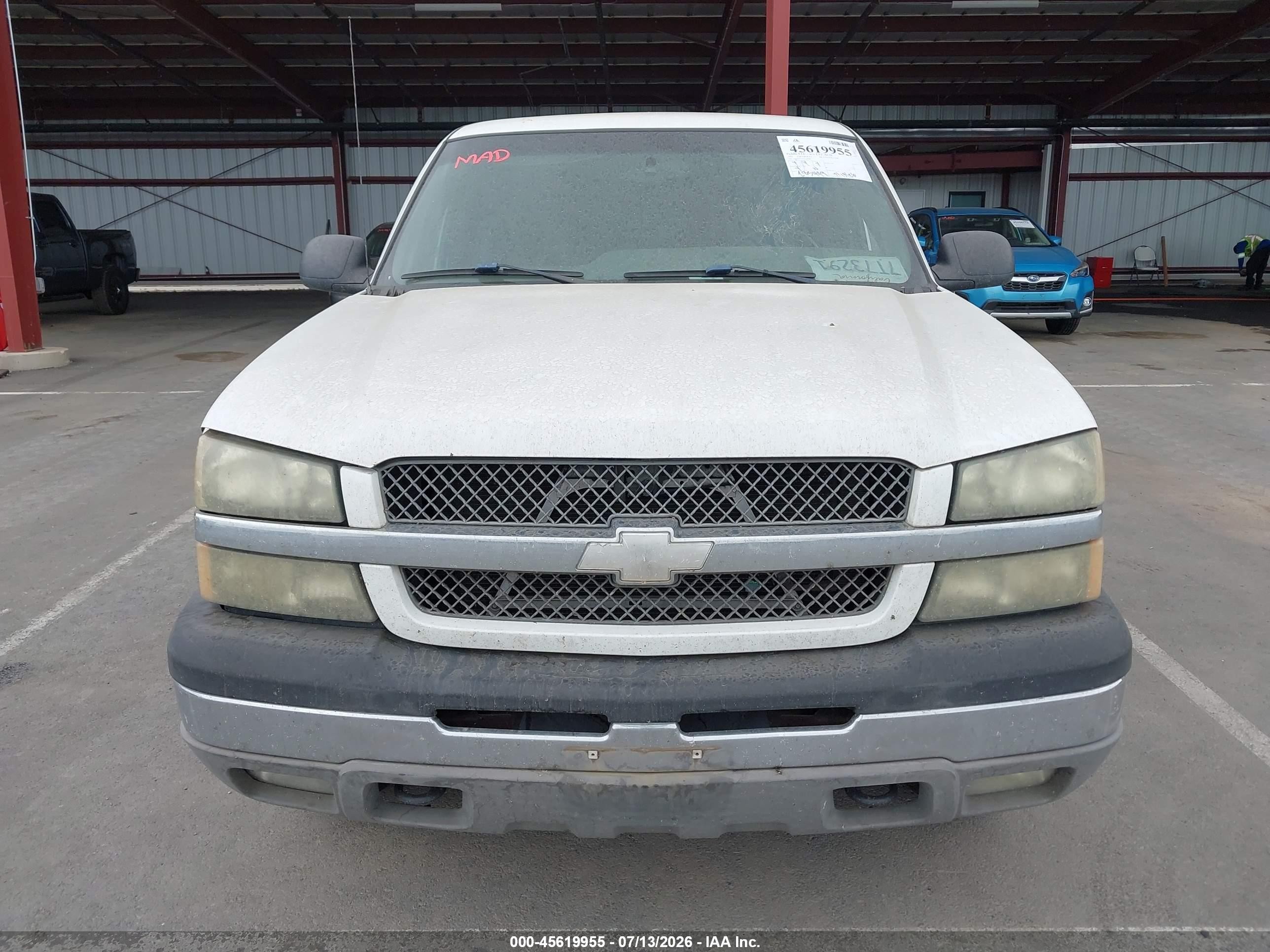 2003 Chevrolet Silverado 1500 Ls White vin: 1GCEK19TX3E216349