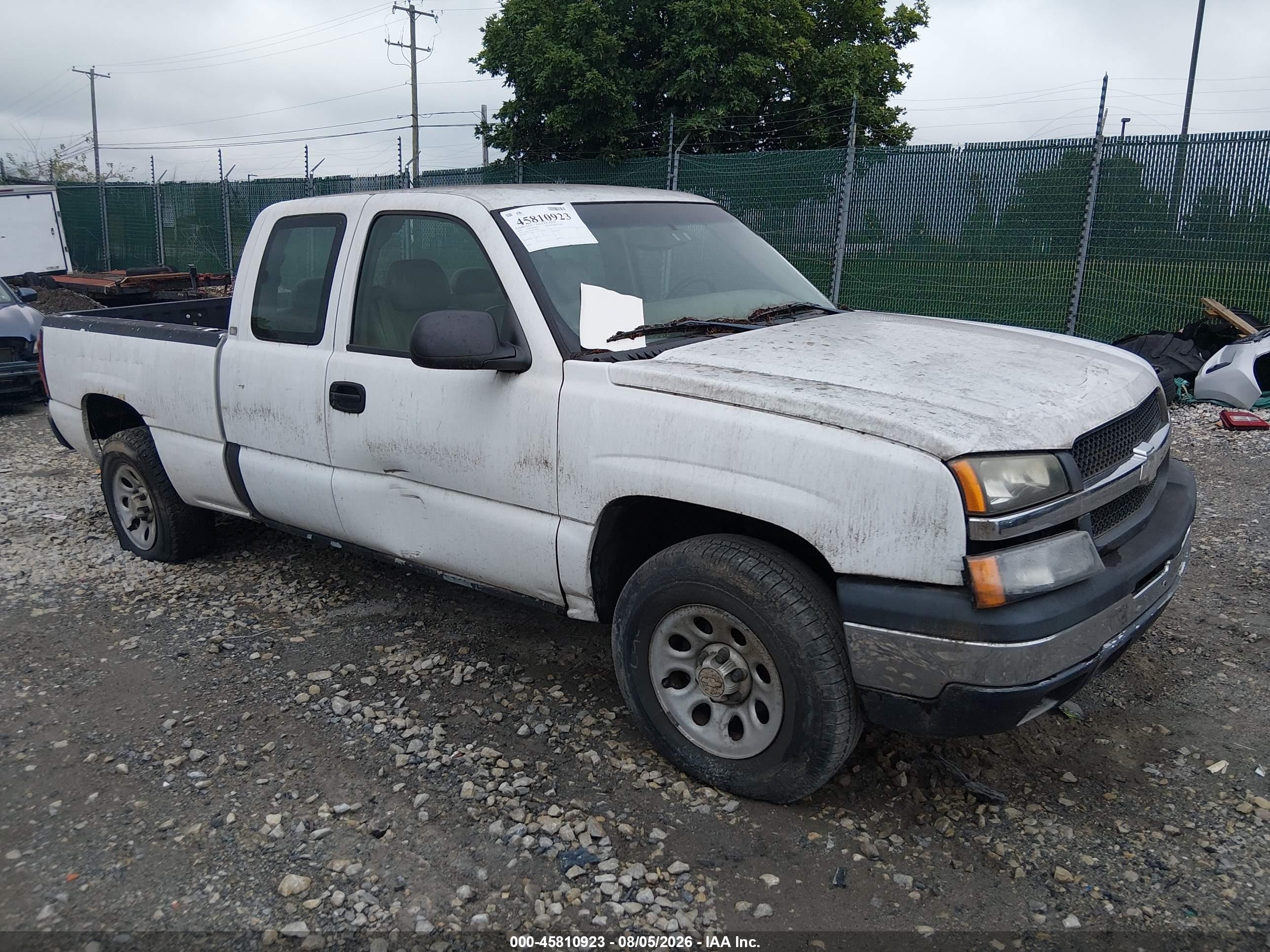 2003 Chevrolet Silverado 1500   White vin: 1GCEK19V03E290591