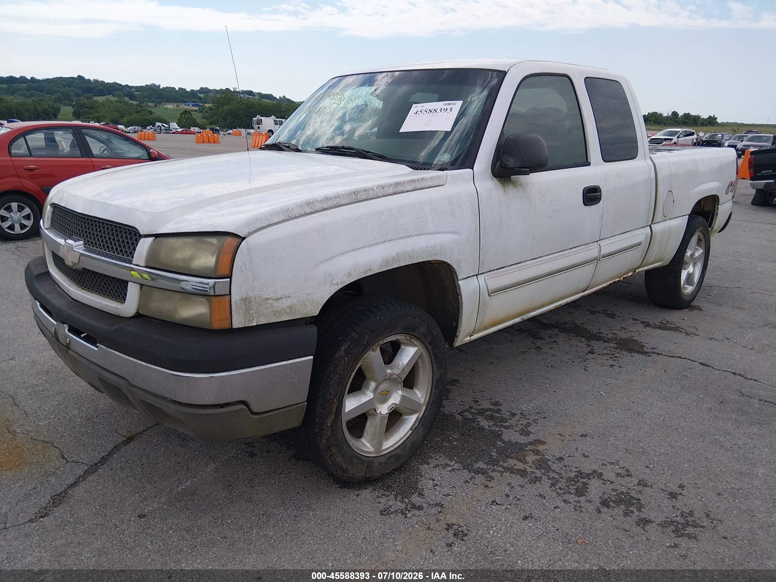 2003 Chevrolet Silverado 1500 Ls White vin: 1GCEK19V03E341653