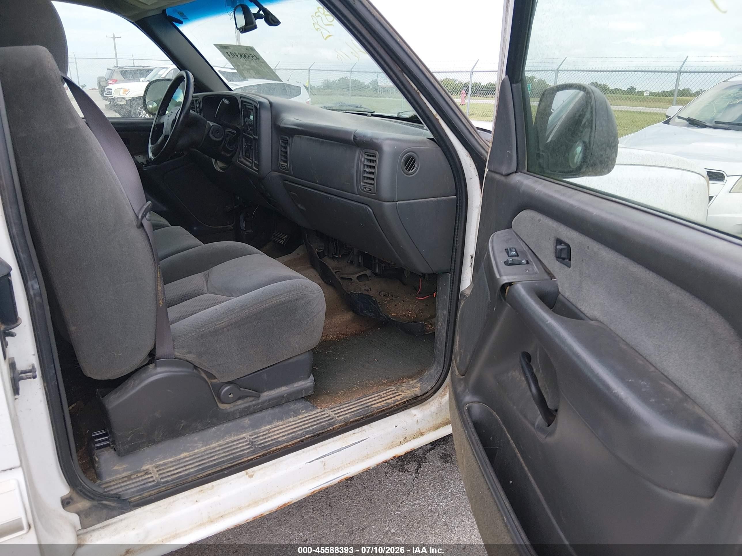 2003 Chevrolet Silverado 1500 Ls White vin: 1GCEK19V03E341653