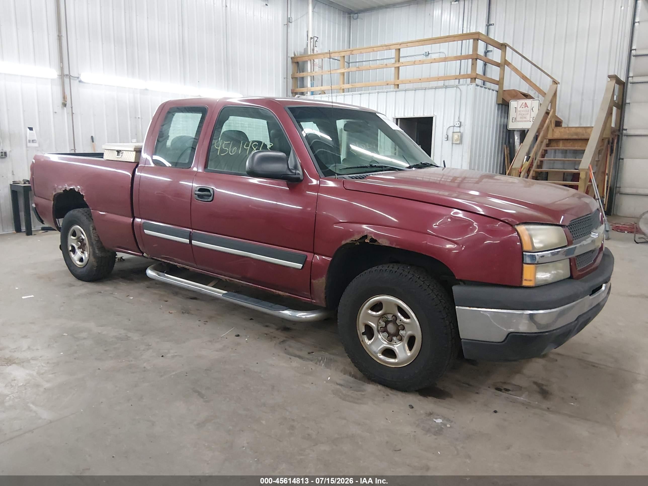 2004 Chevrolet Silverado 1500 Ls Темно-бордовый vin: 1GCEK19V04E375500
