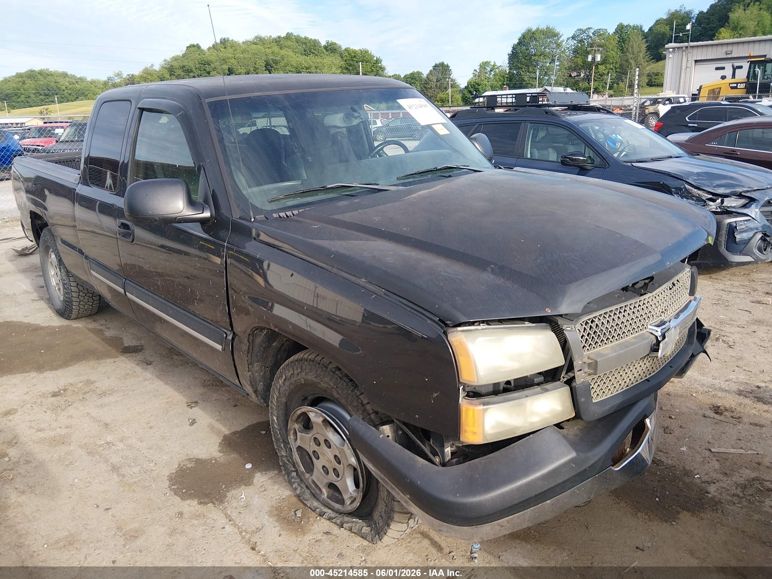 2003 Chevrolet Silverado 1500 Ls Black vin: 1GCEK19V13E264016