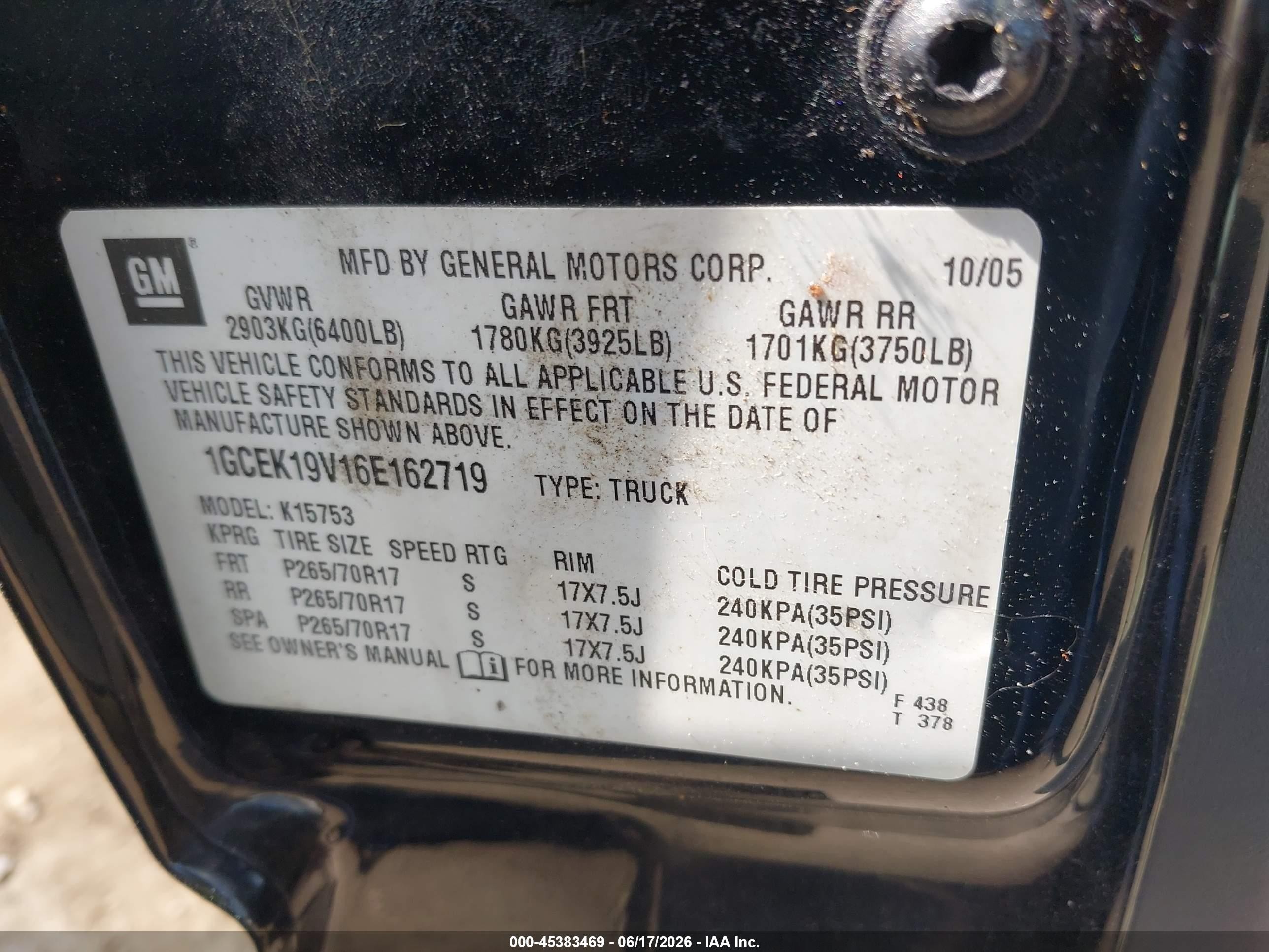 2006 Chevrolet Silverado 1500 Work Truck Black vin: 1GCEK19V16E162719