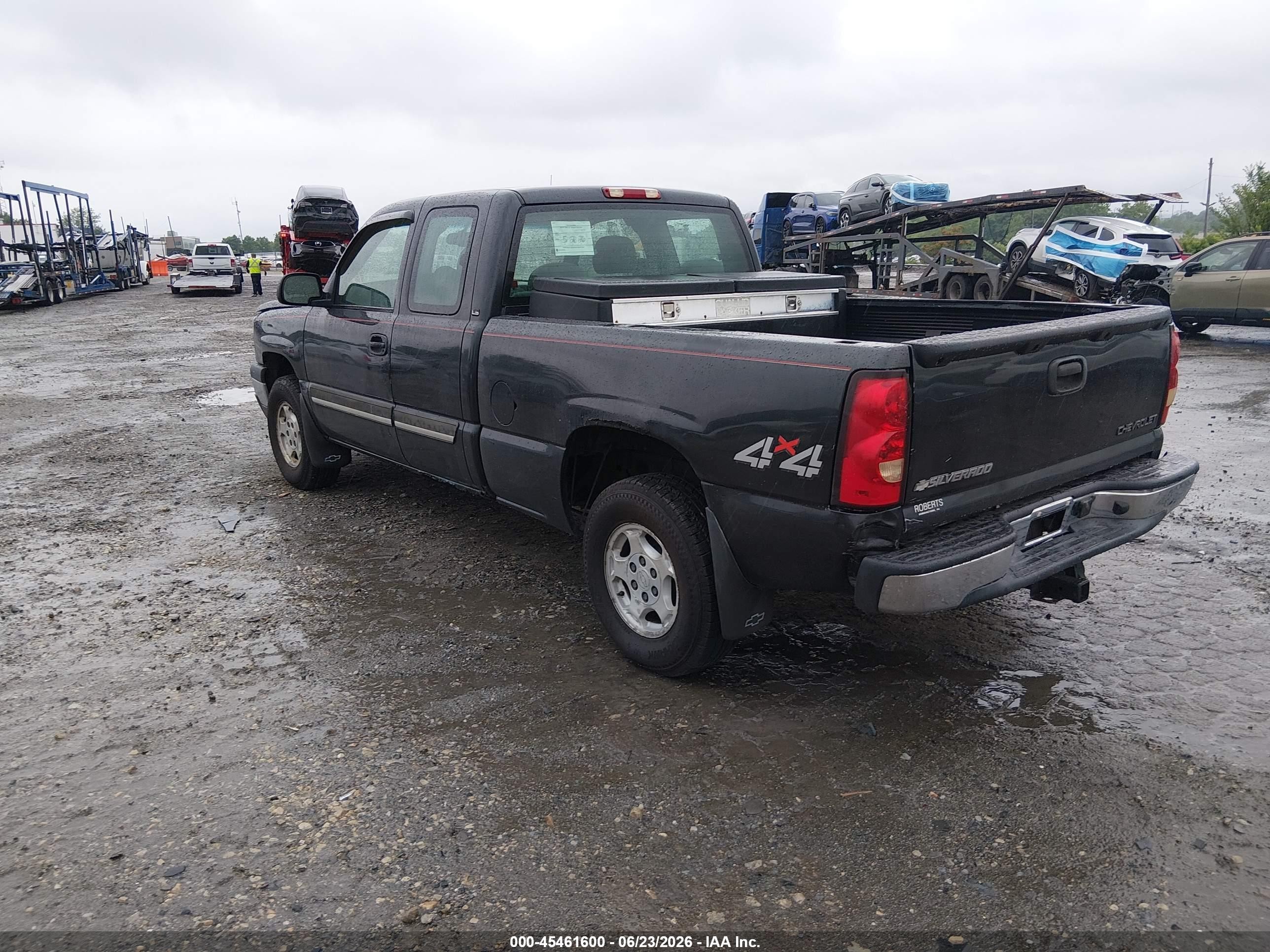 2003 Chevrolet Silverado 1500 Ls Black vin: 1GCEK19V23E115498