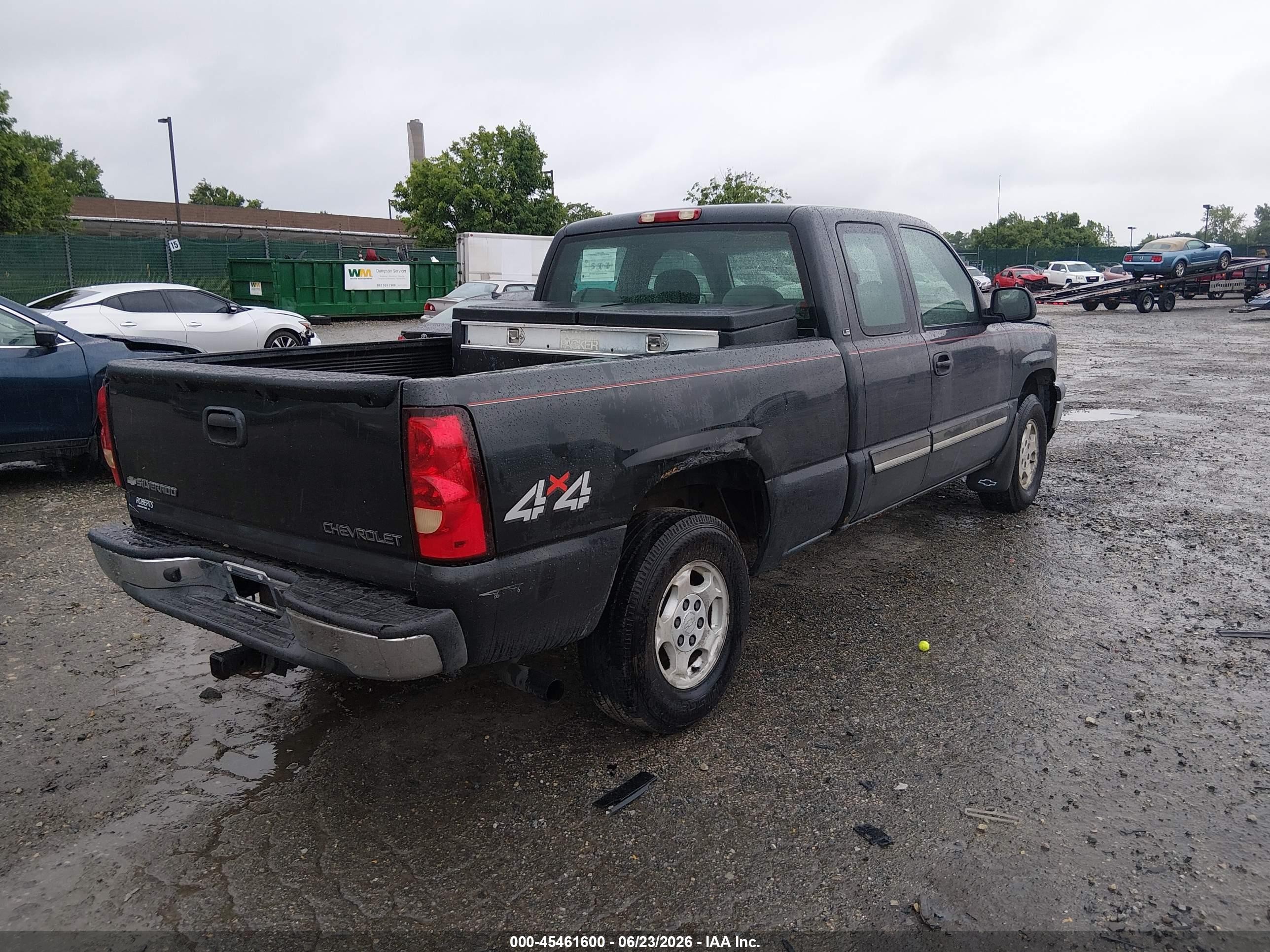 2003 Chevrolet Silverado 1500 Ls Black vin: 1GCEK19V23E115498