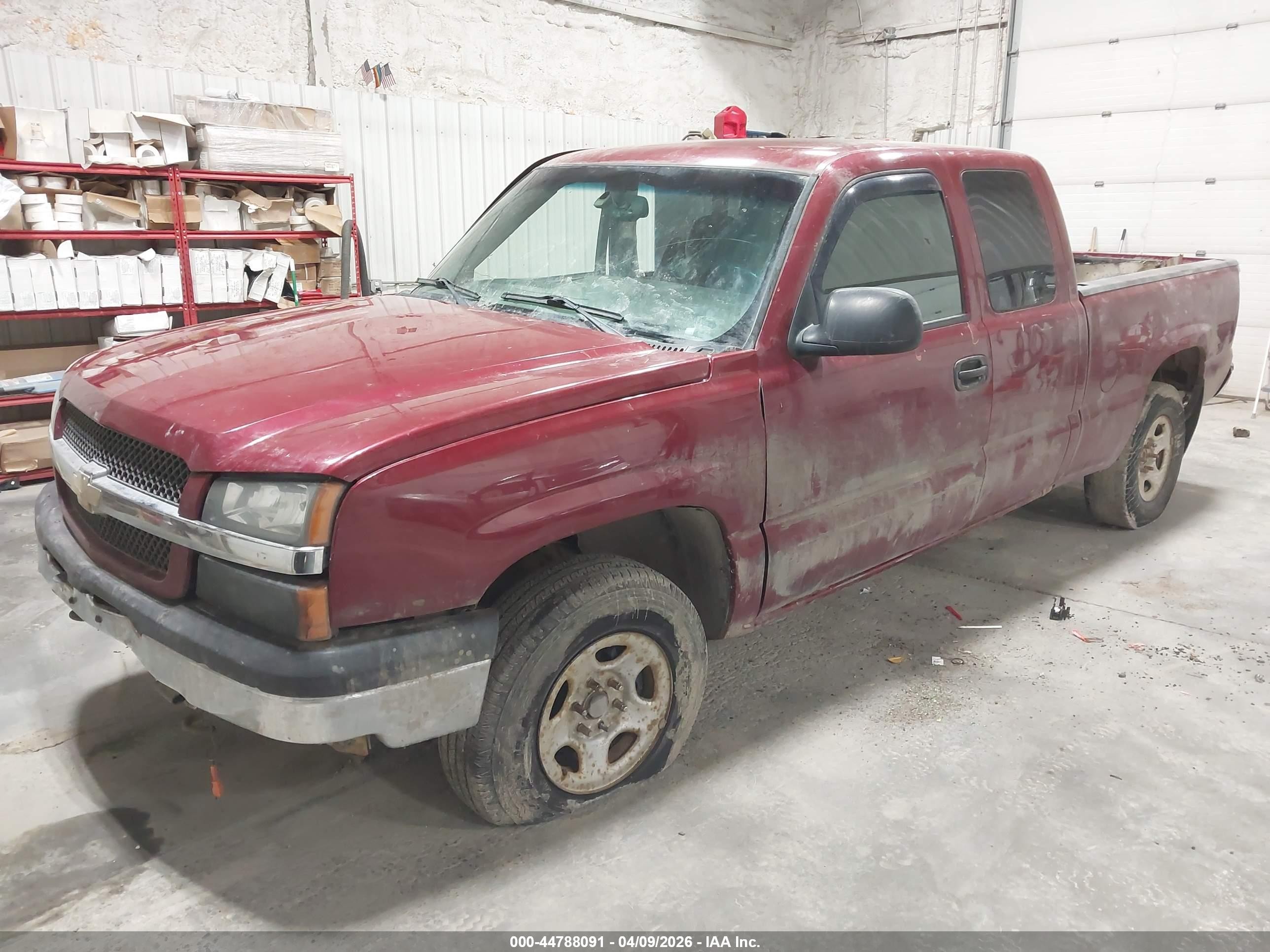 2004 Chevrolet Silverado 1500 Ls Burgundy vin: 1GCEK19V24E374705
