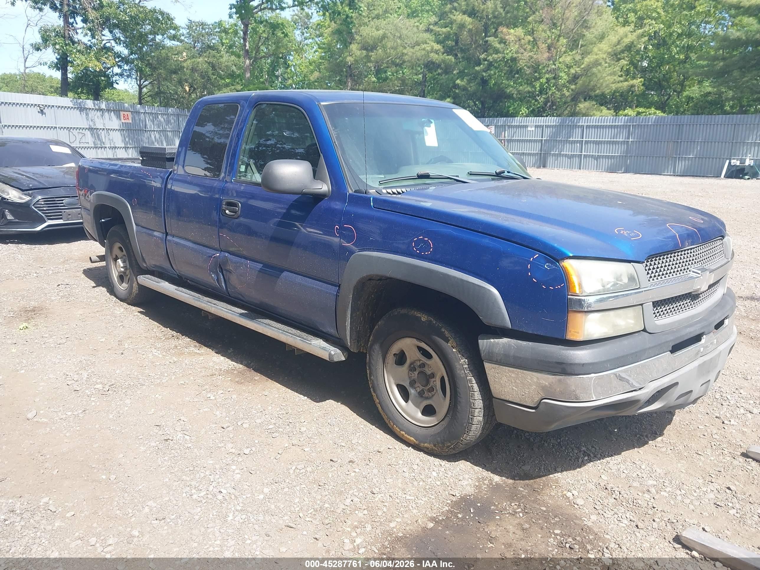 2003 Chevrolet Silverado 1500   Blue vin: 1GCEK19V33E240588