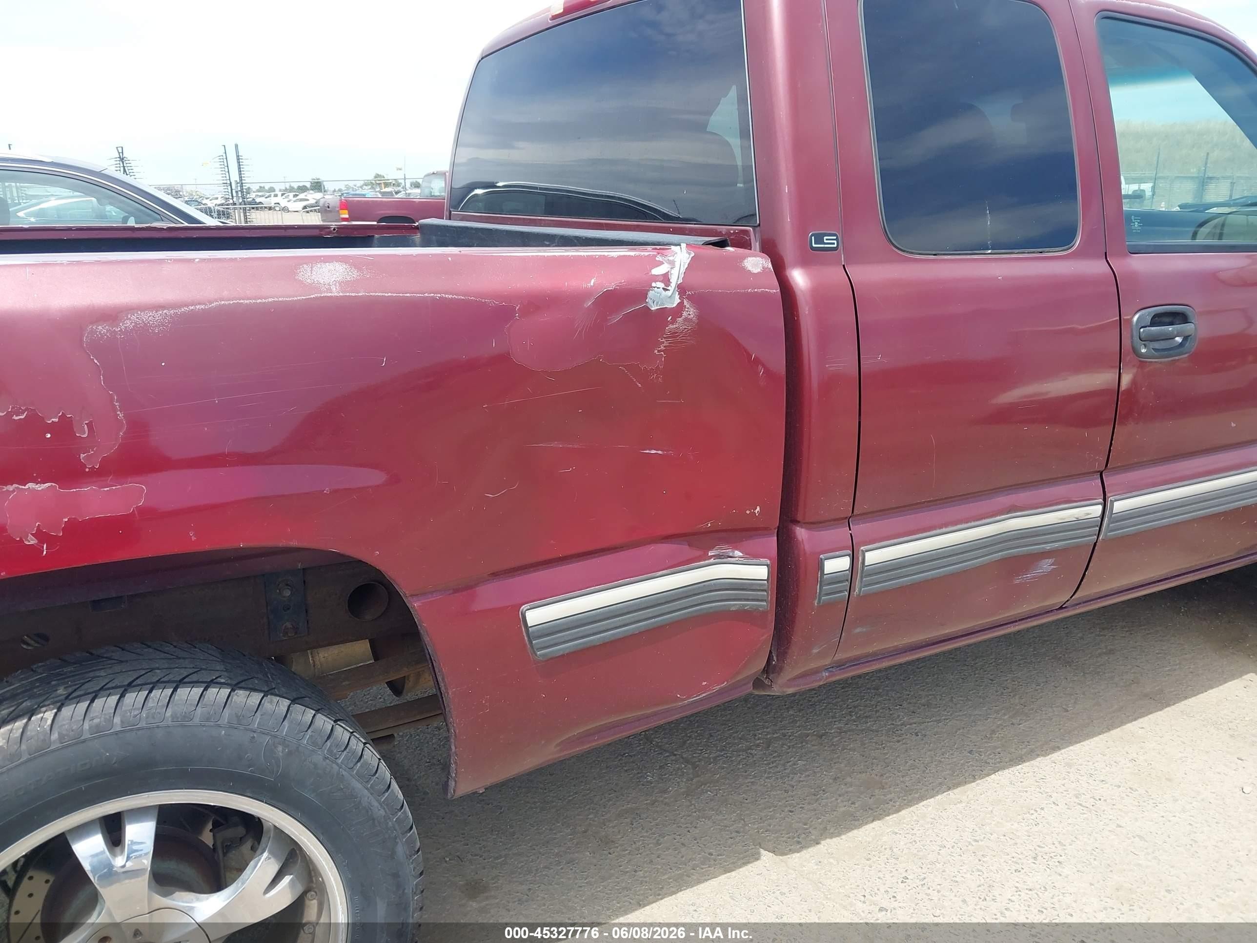 2002 Chevrolet Silverado 1500 Ls Burgundy vin: 1GCEK19V42Z121035