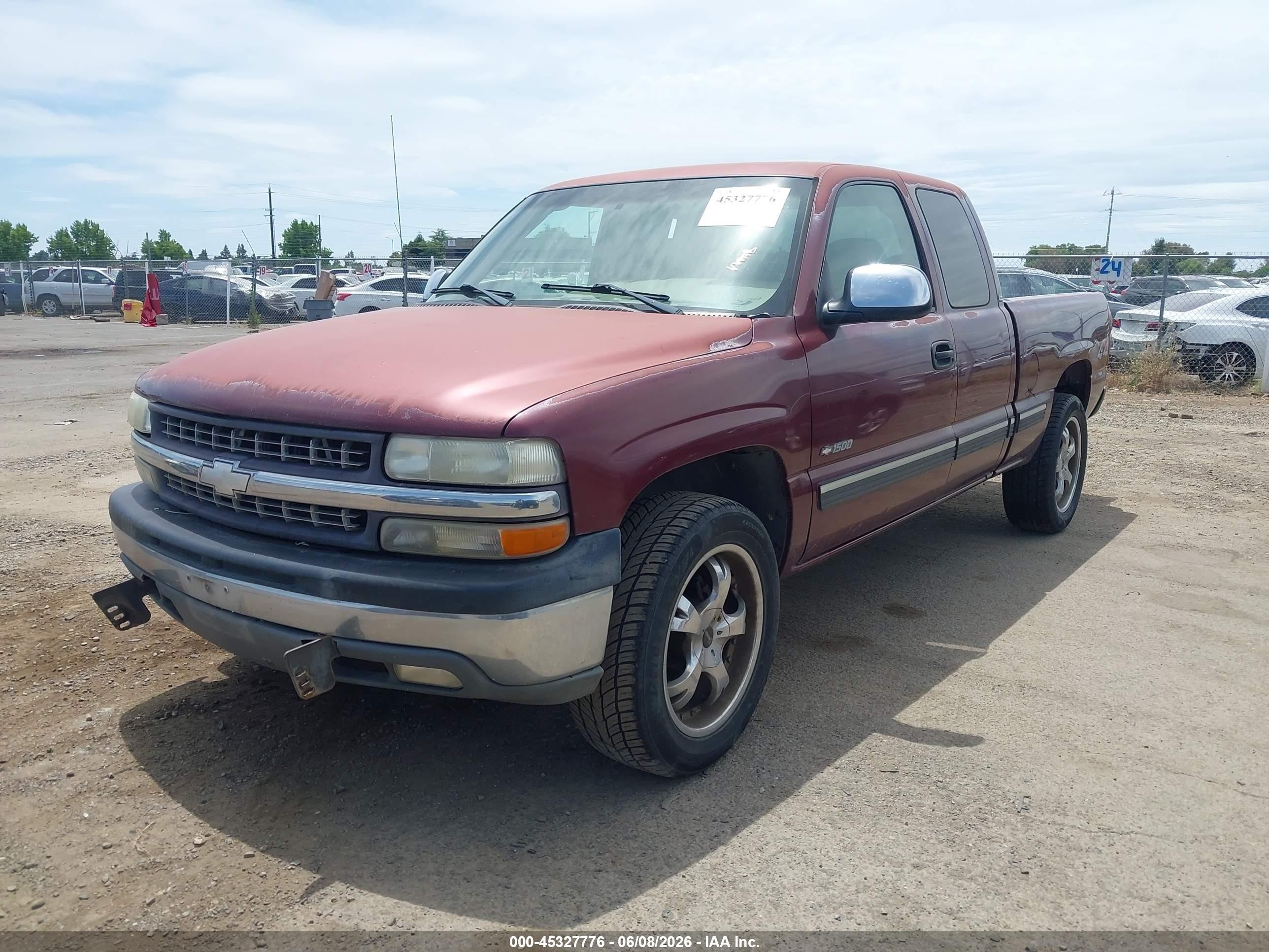 2002 Chevrolet Silverado 1500 Ls Burgundy vin: 1GCEK19V42Z121035
