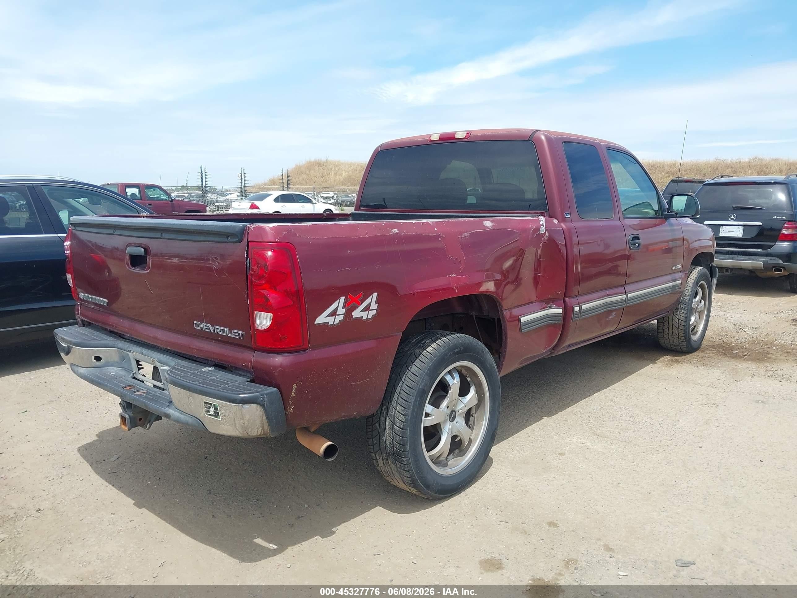 2002 Chevrolet Silverado 1500 Ls Burgundy vin: 1GCEK19V42Z121035