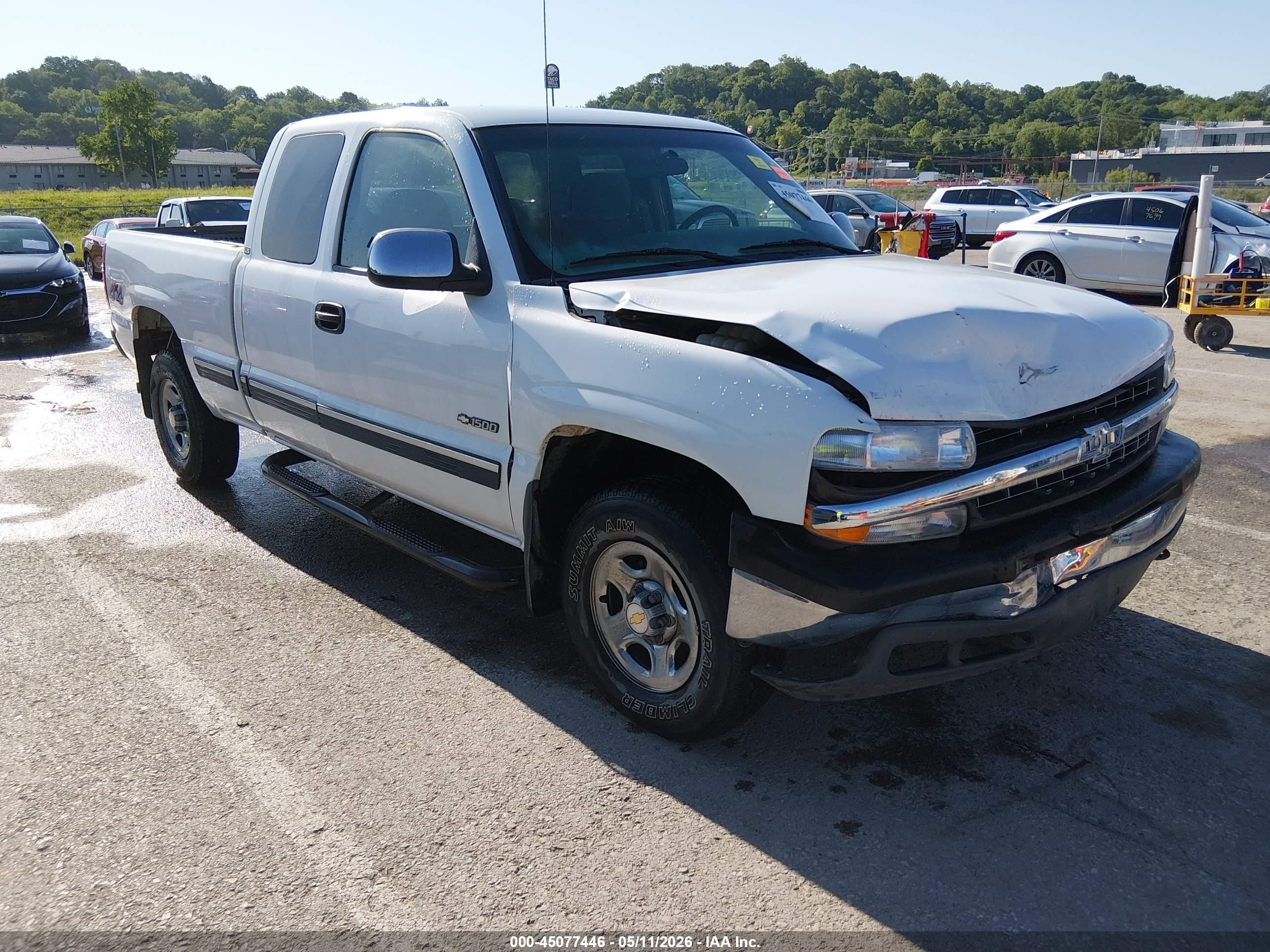 1999 Chevrolet Silverado 1500 Ls White vin: 1GCEK19V5XE216511
