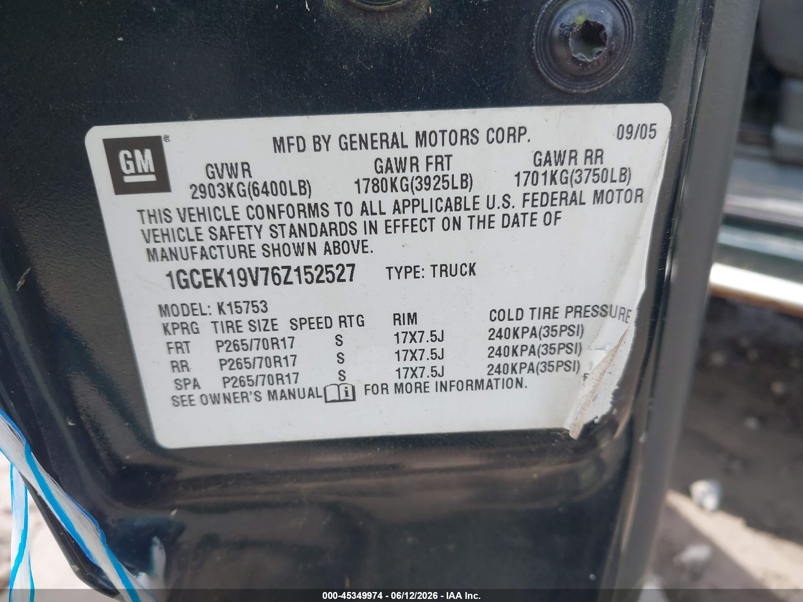 2006 Chevrolet Silverado 1500 Lt1 Green vin: 1GCEK19V76Z152527