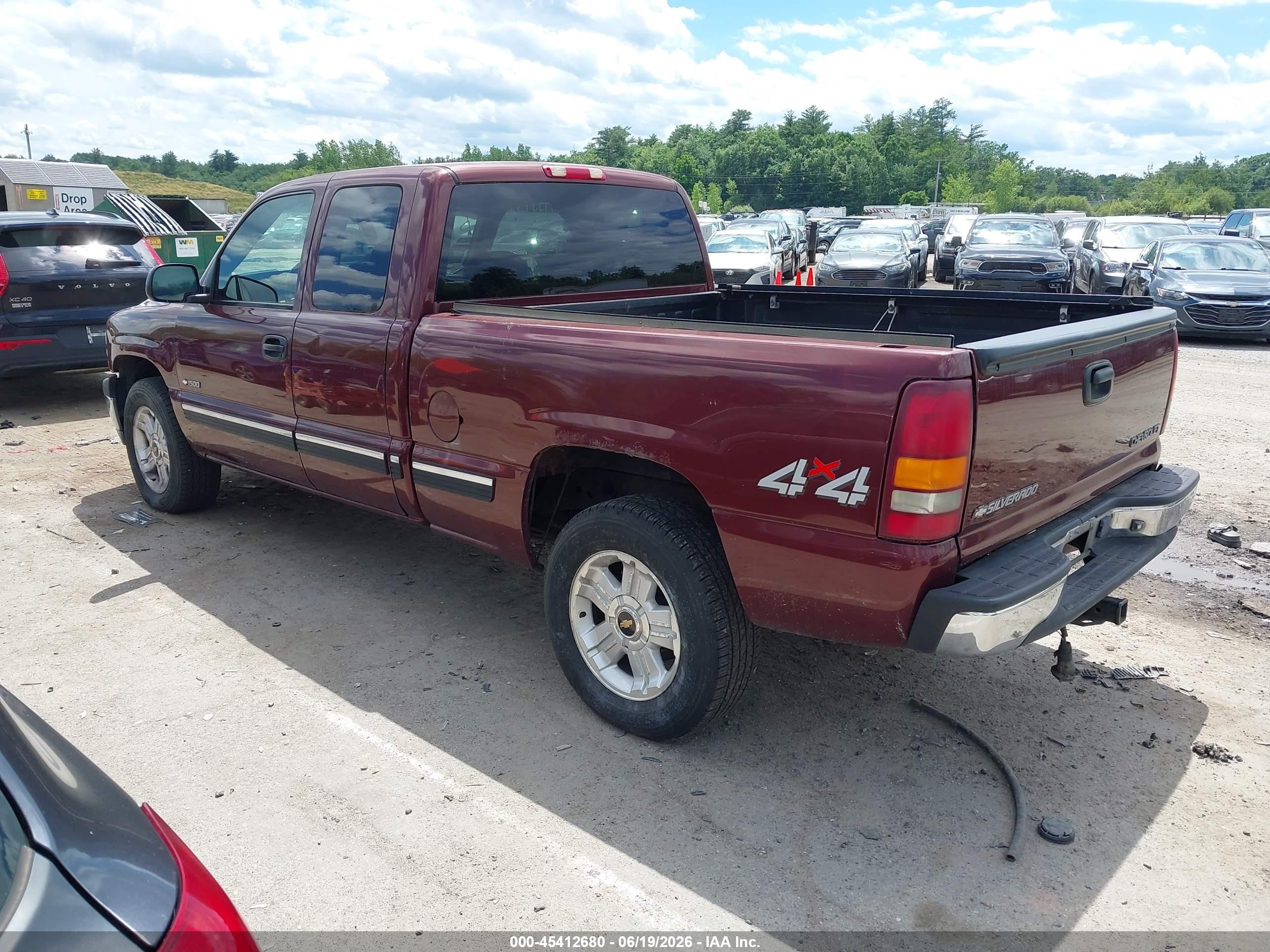 2002 Chevrolet Silverado 1500 Ls Maroon vin: 1GCEK19V82E255103