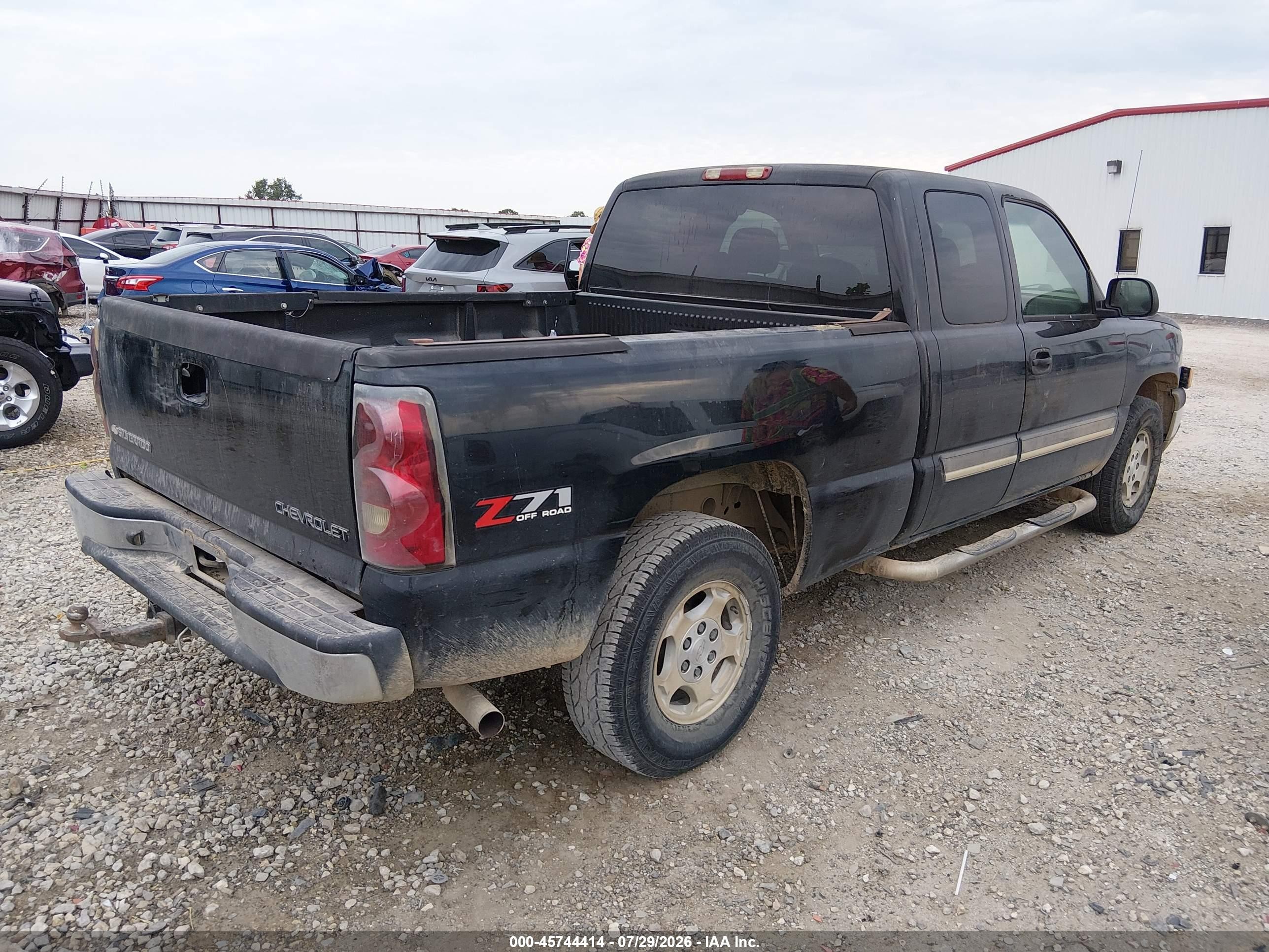 2004 Chevrolet Silverado 1500 Z71 Black vin: 1GCEK19V84E393758